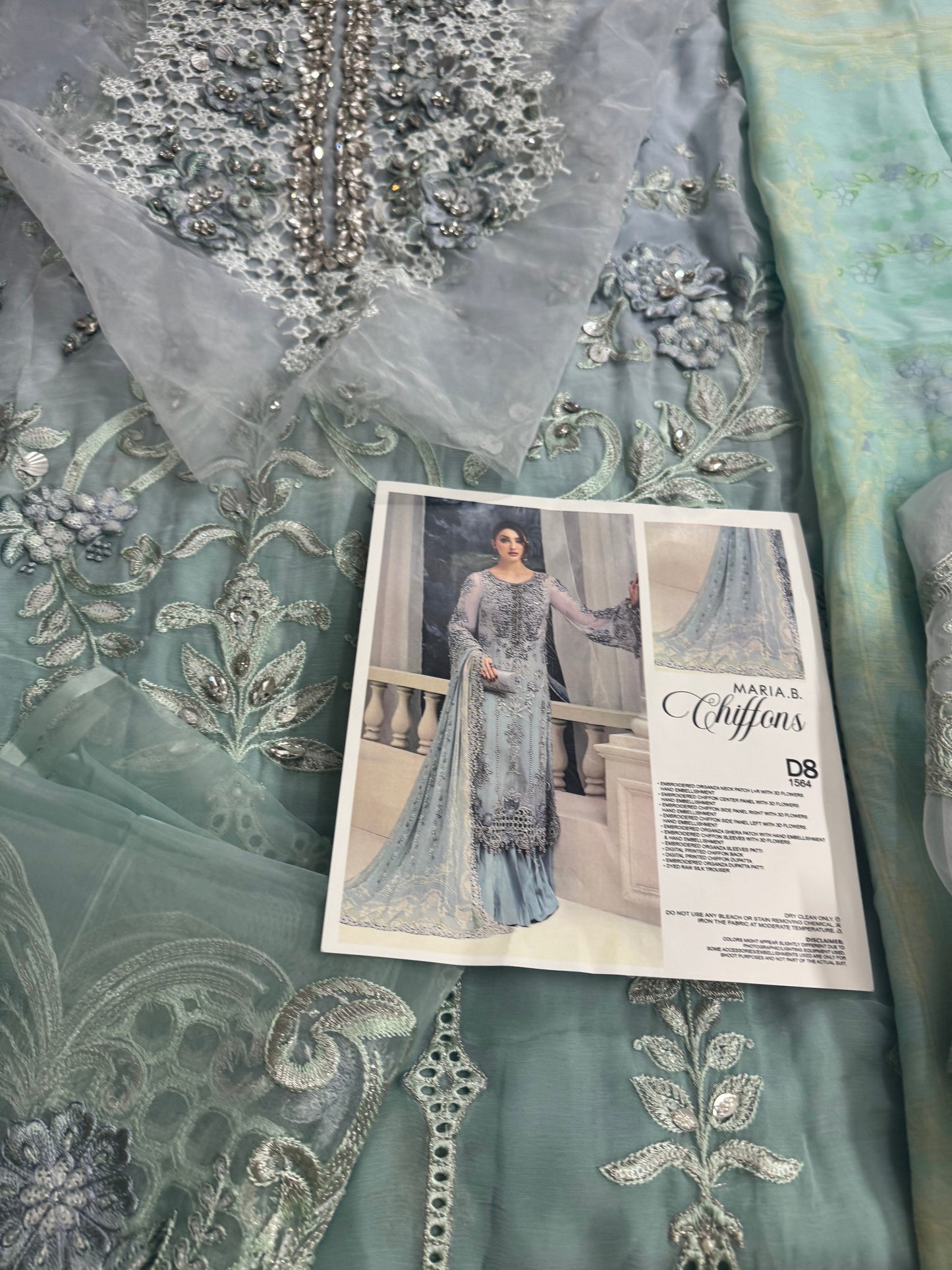 MariaB Chiffon Aqua