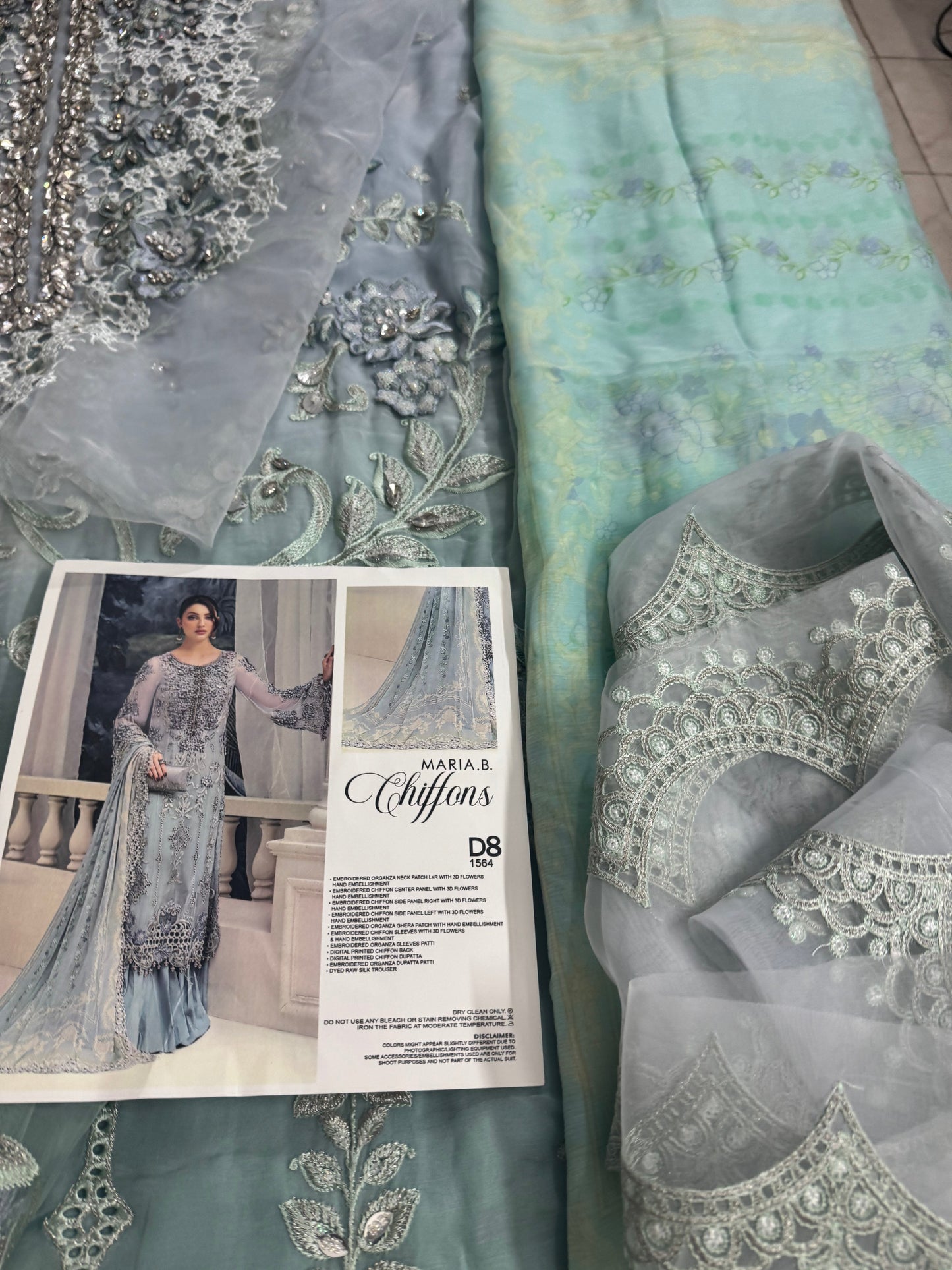 MariaB Chiffon Aqua