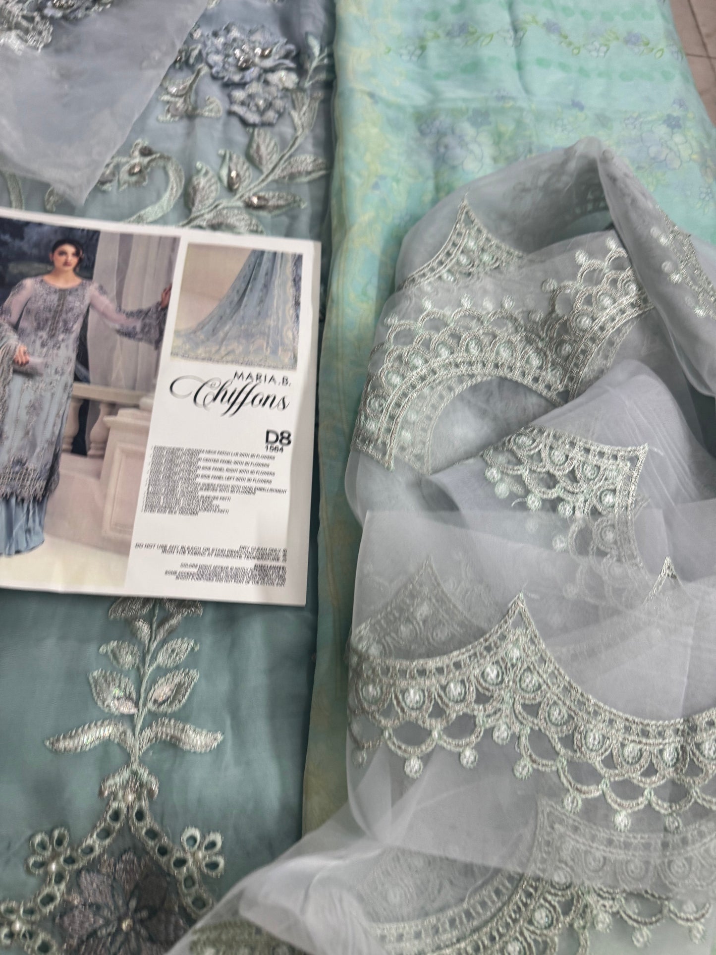 MariaB Chiffon Aqua