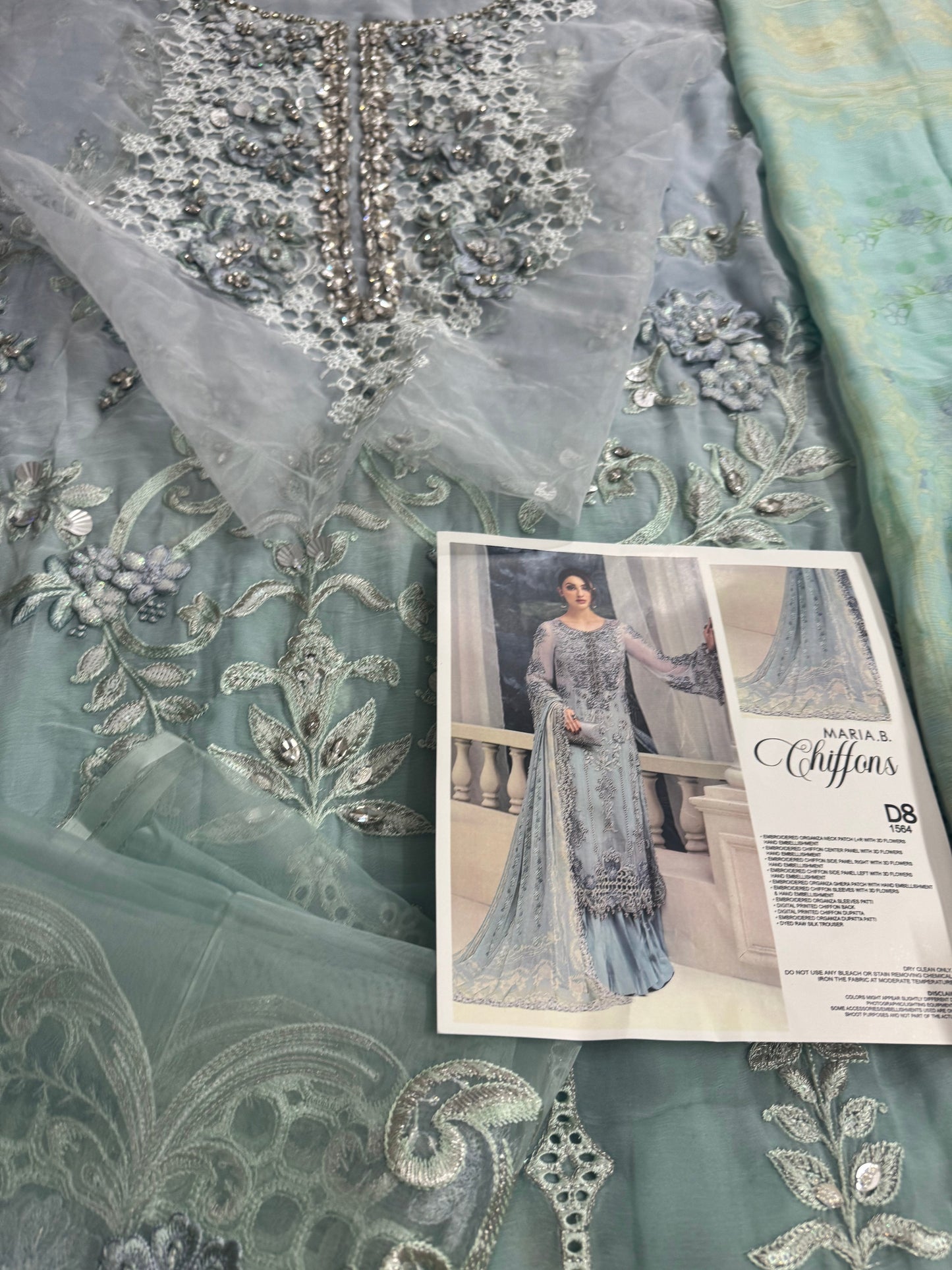 MariaB Chiffon Aqua