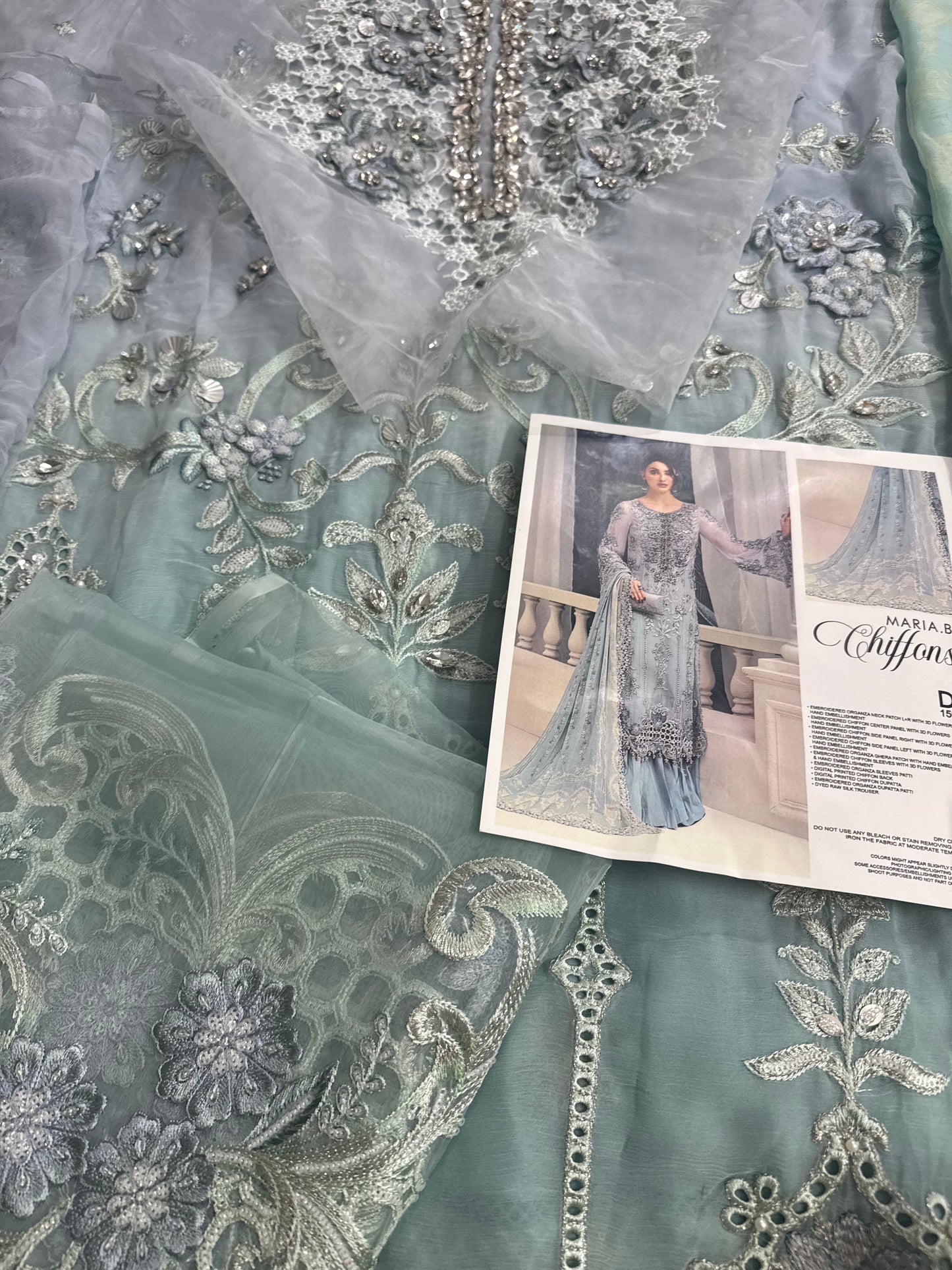 MariaB Chiffon Aqua