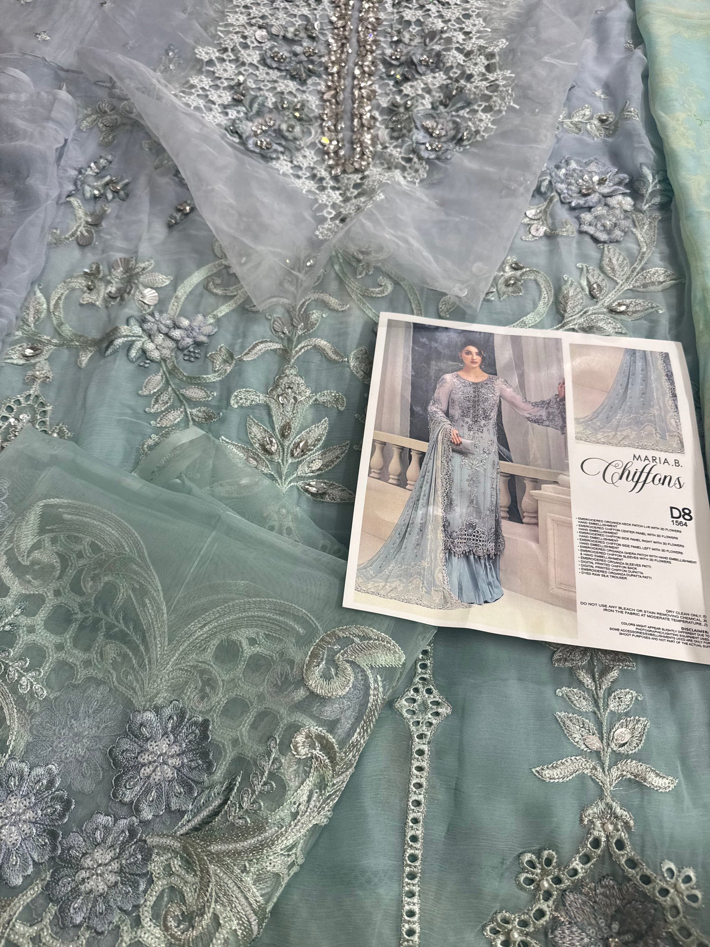 MariaB Chiffon Aqua