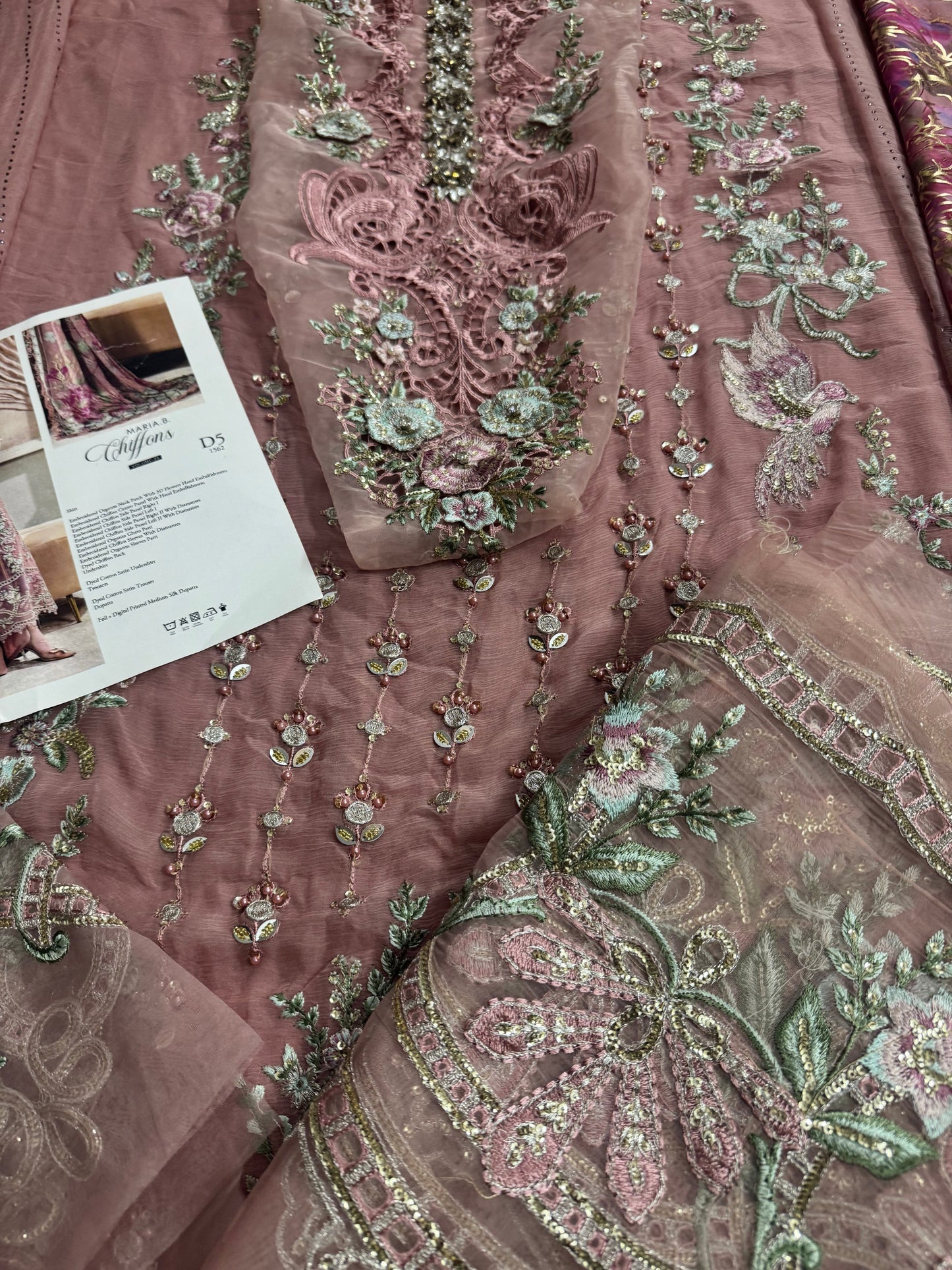 Maria B chiffon TeaPink