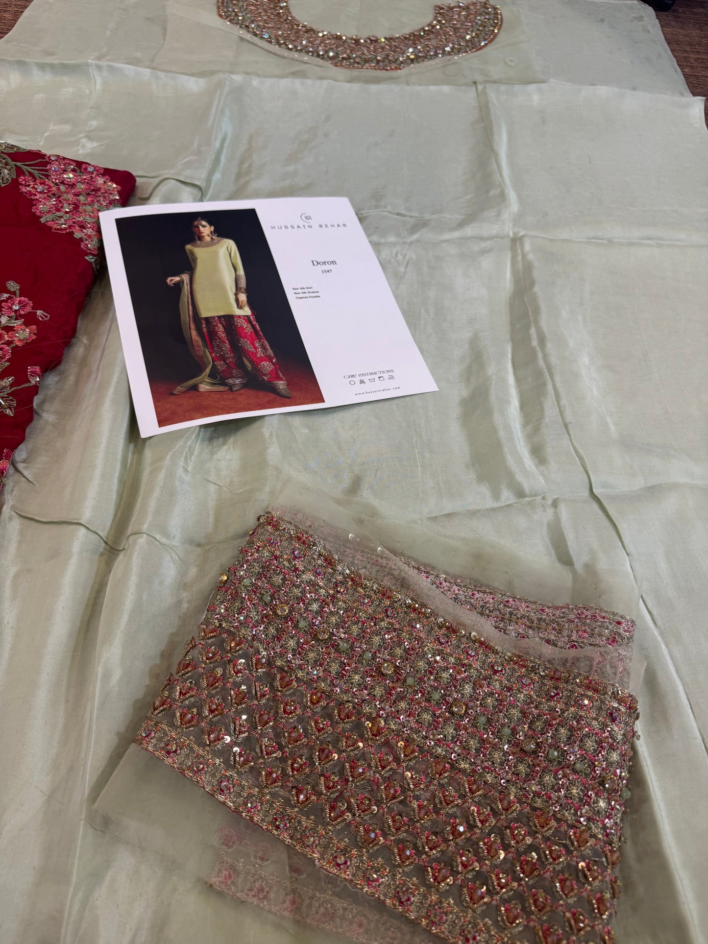 Hussain rehar pista and red wedding edition brand