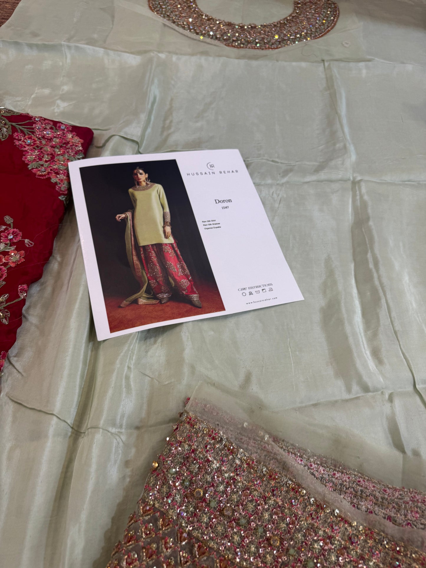 Hussain rehar pista and red wedding edition brand