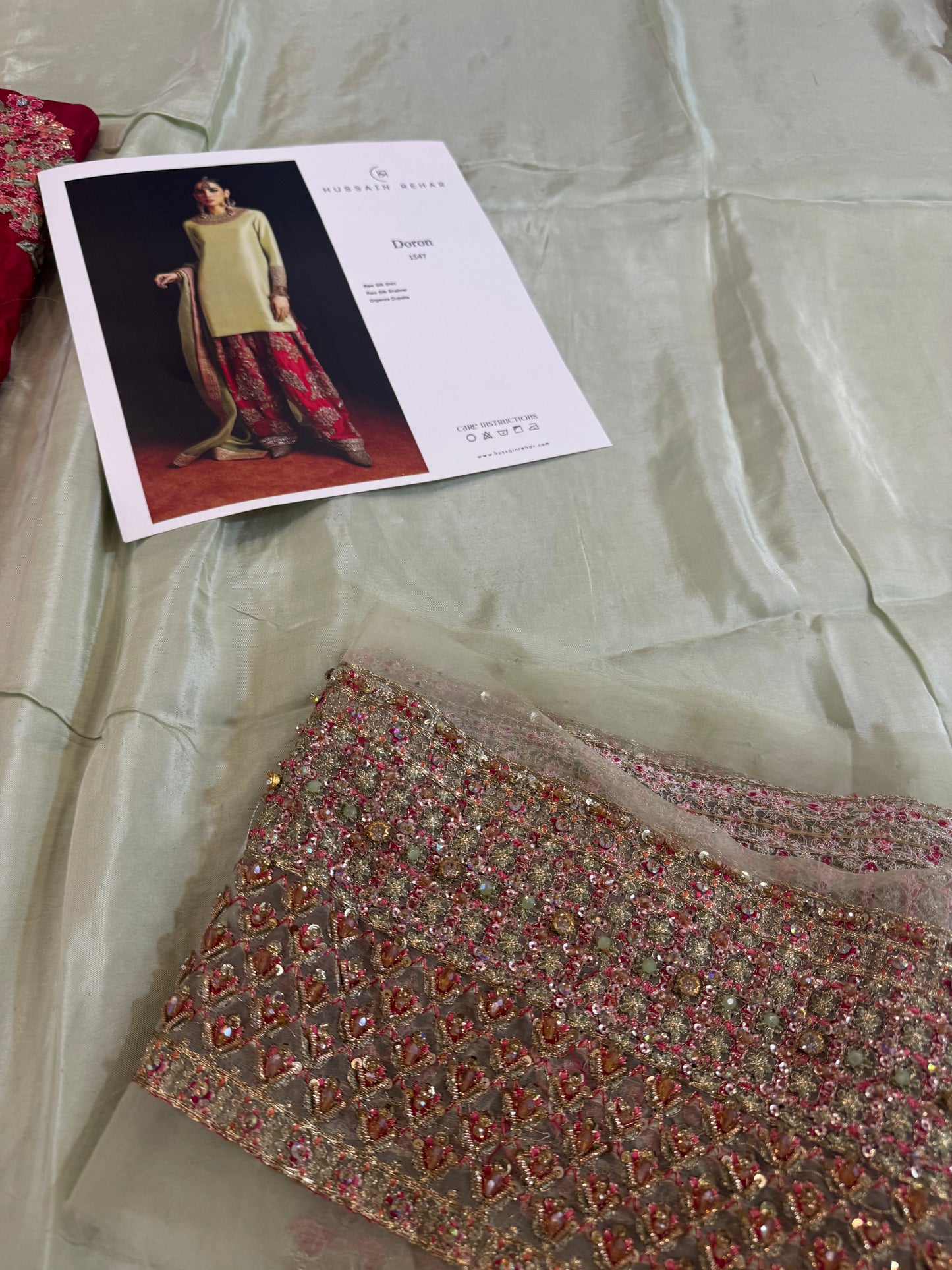 Hussain rehar pista and red wedding edition brand
