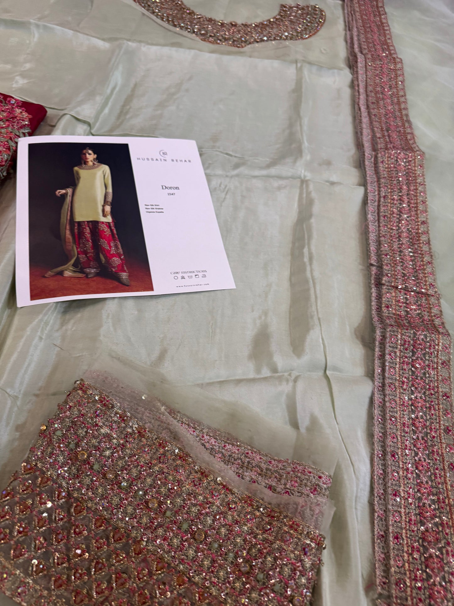 Hussain rehar pista and red wedding edition brand