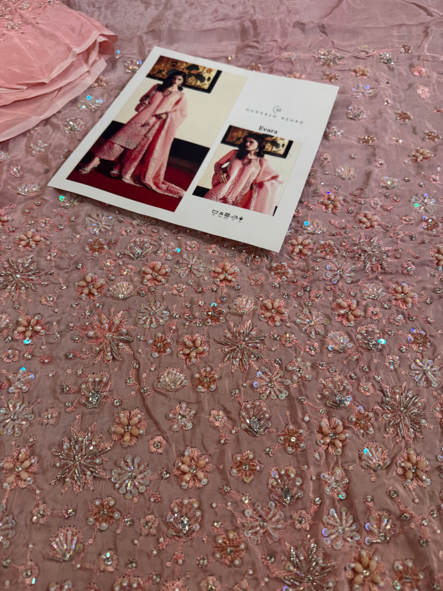 Hussain Rehar pink wedding edition dress