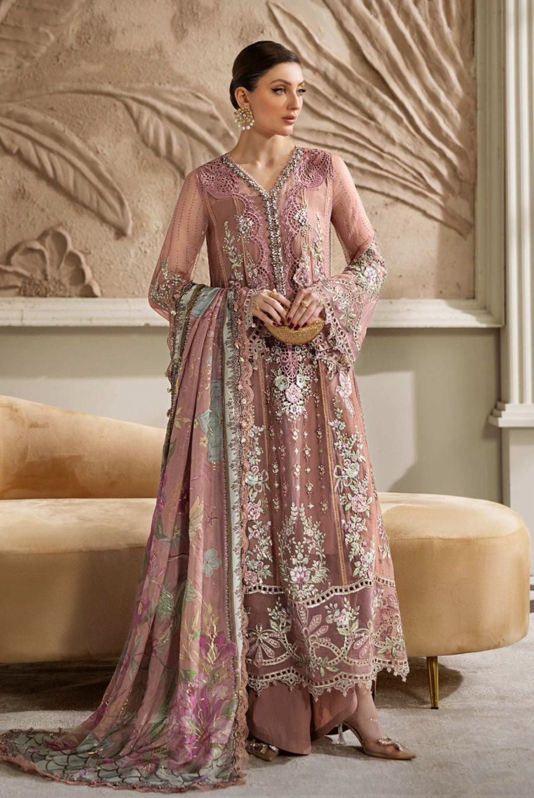 Maria B chiffon TeaPink