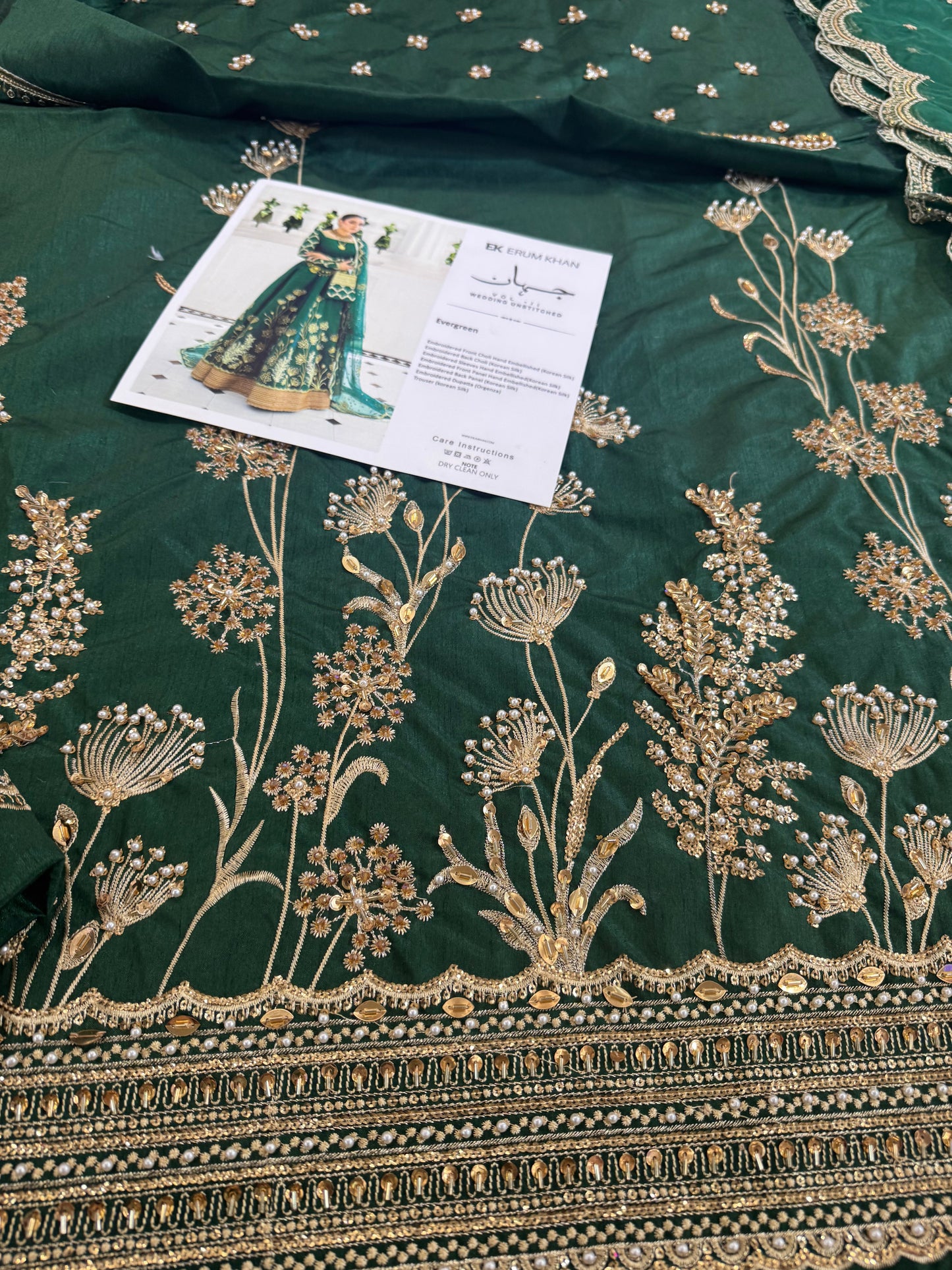 Erum khan green edition bridal chiffon