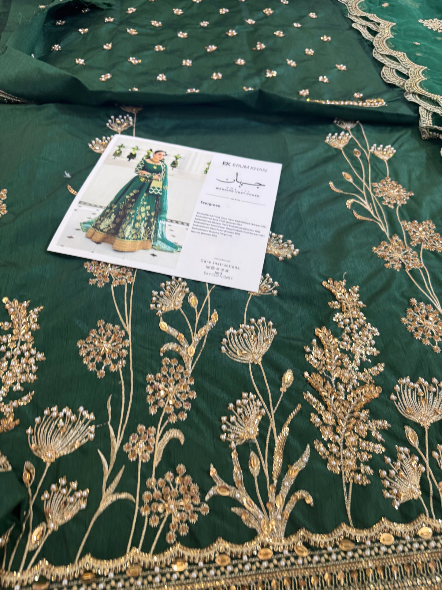 Erum khan green edition bridal chiffon