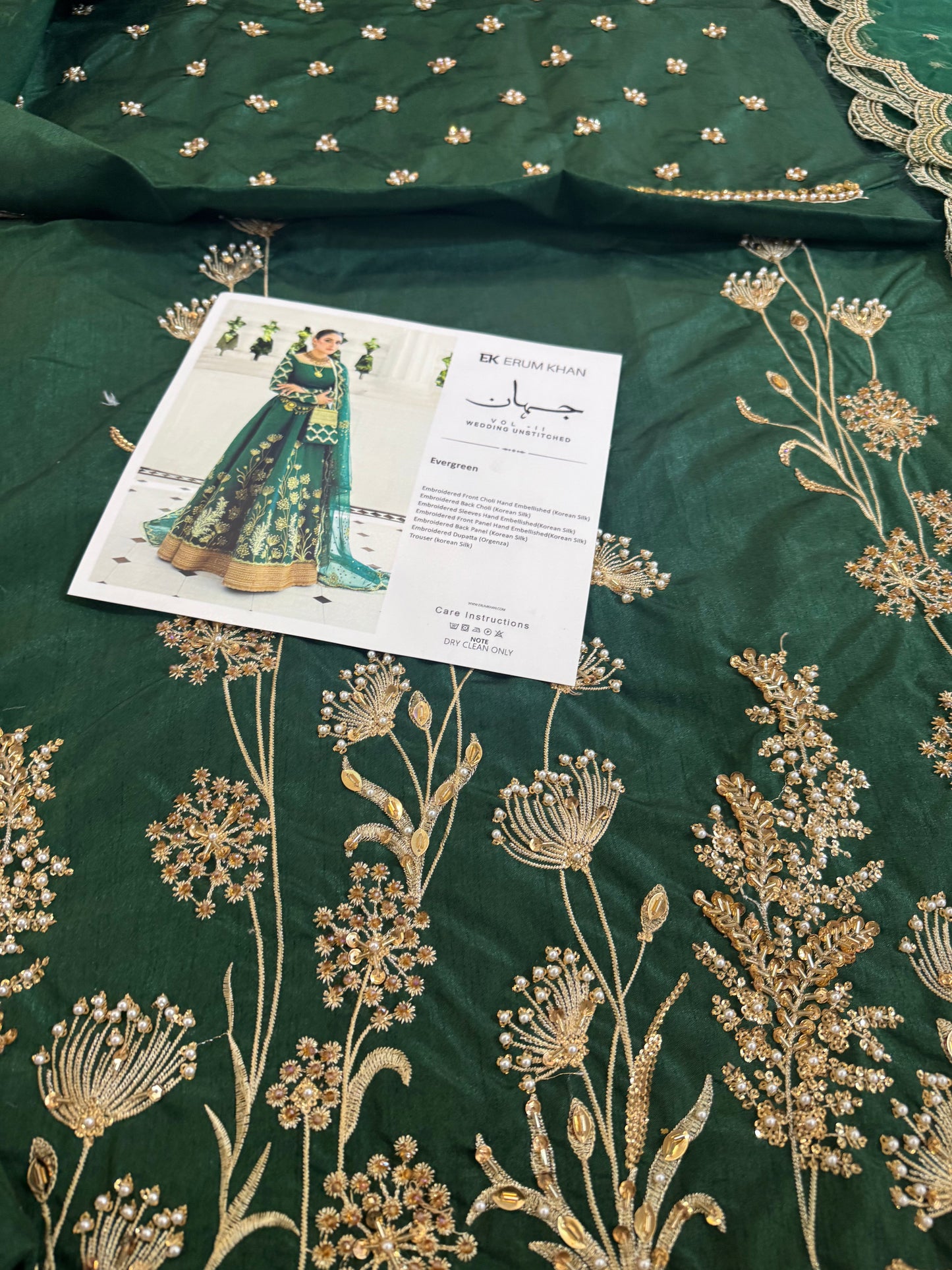 Erum khan green edition bridal chiffon