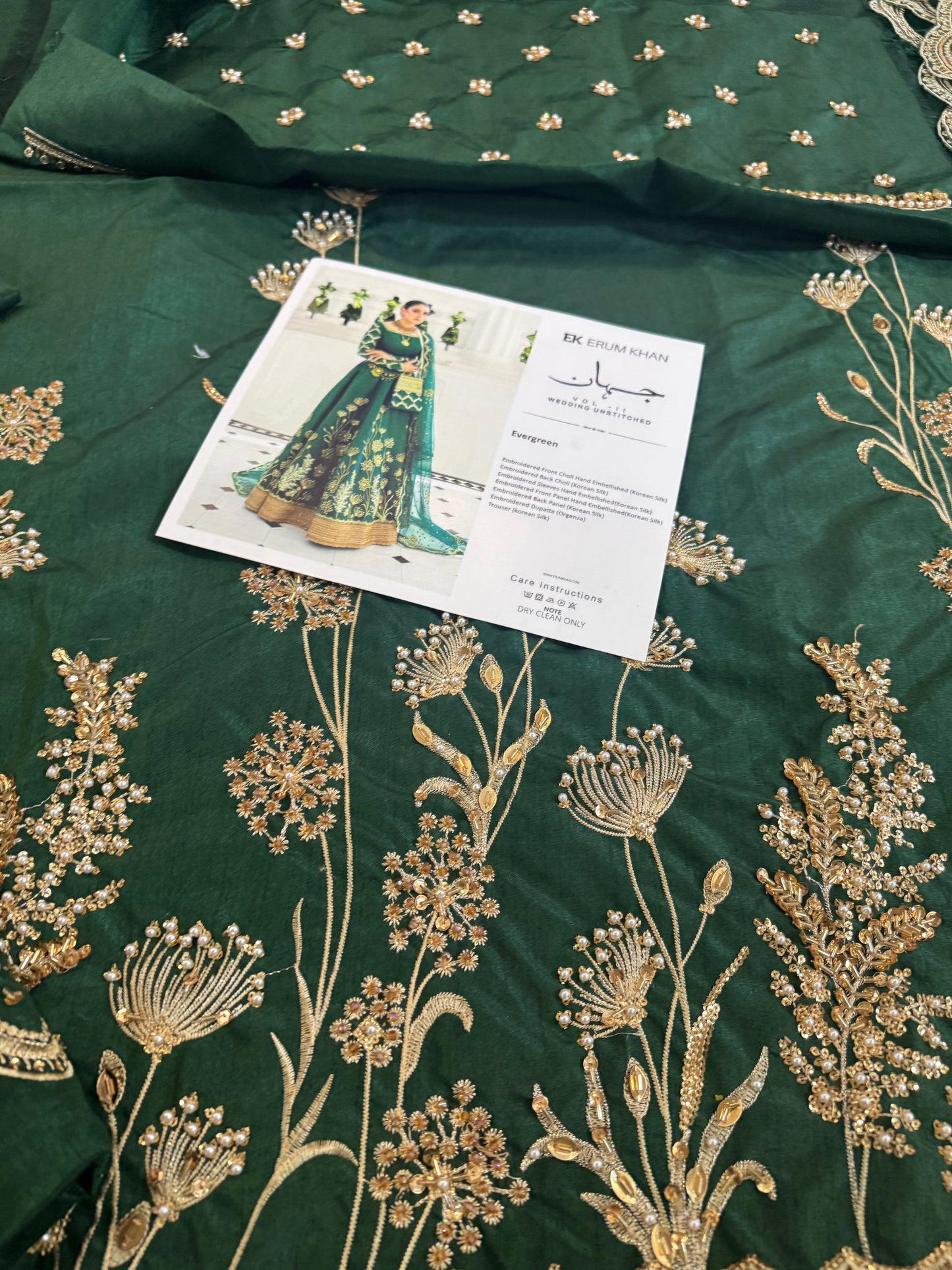 Erum khan green edition bridal chiffon