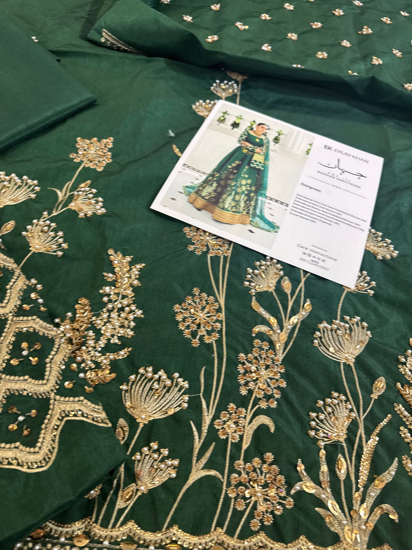 Erum khan green edition bridal chiffon