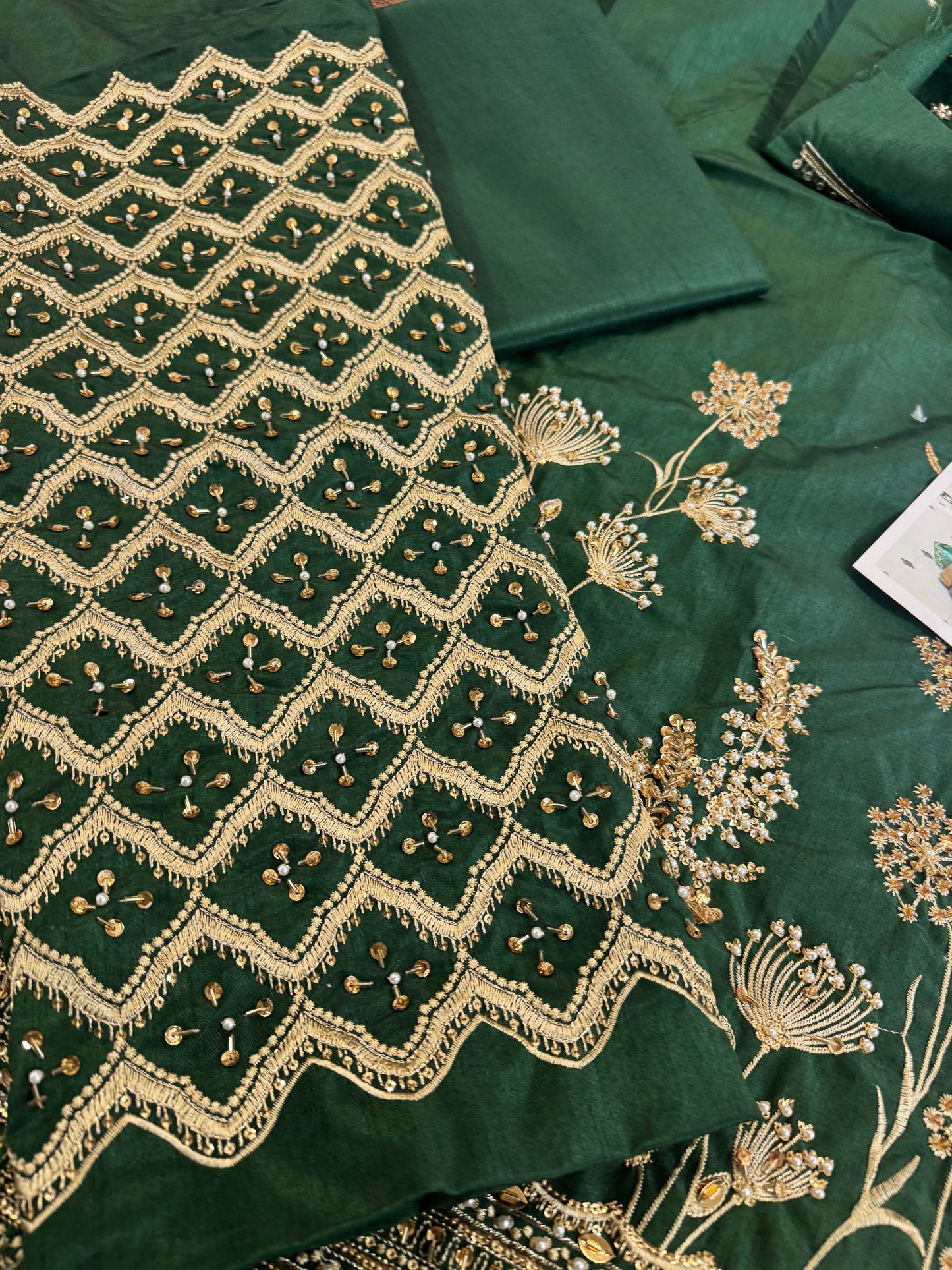 Erum khan green edition bridal chiffon