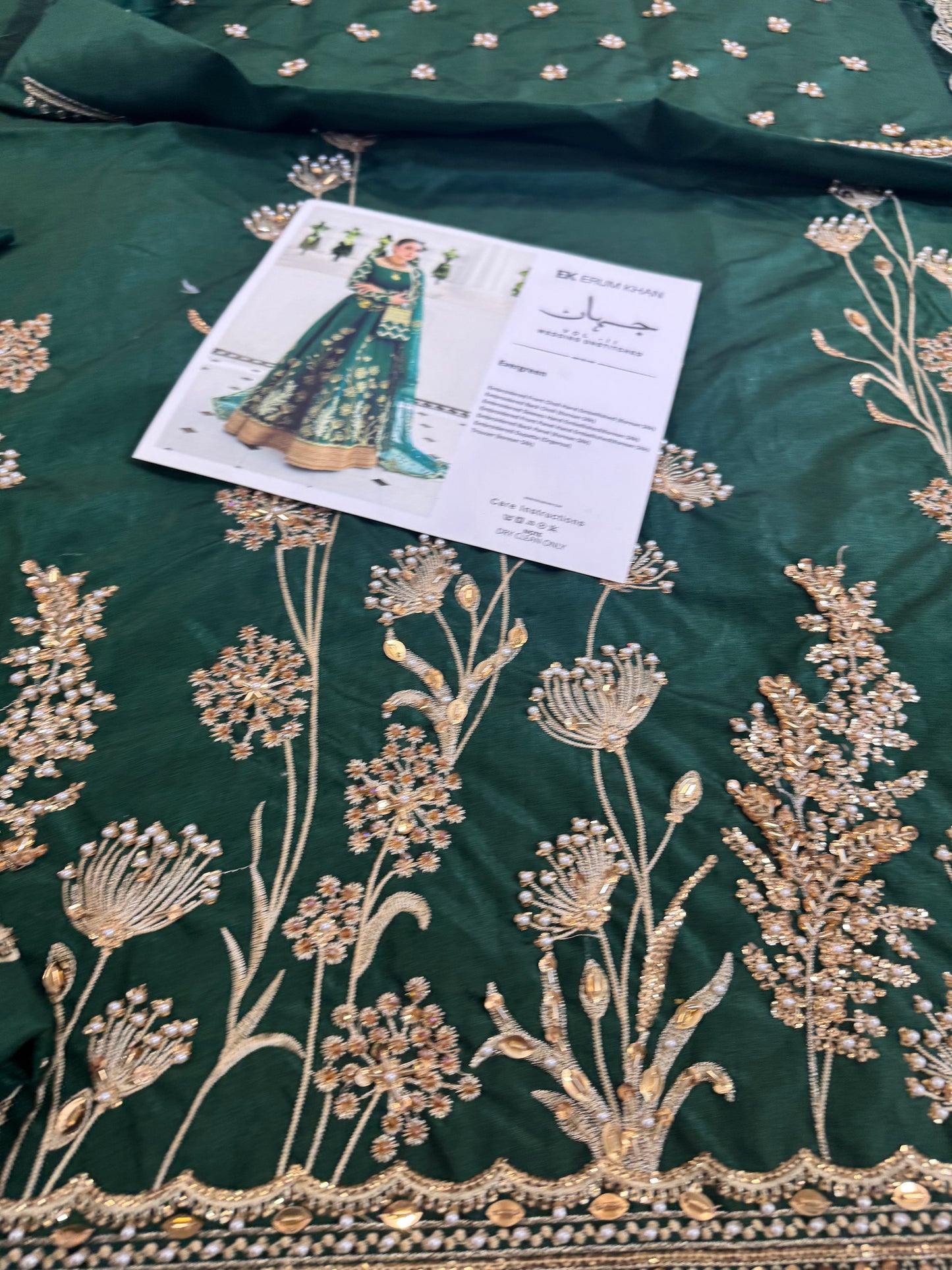 Erum khan green edition bridal chiffon