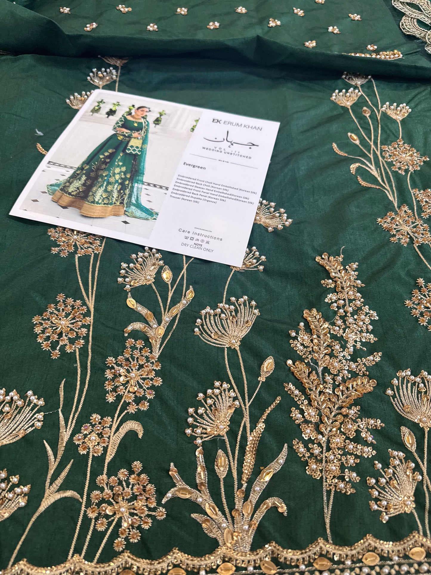 Erum khan green edition bridal chiffon