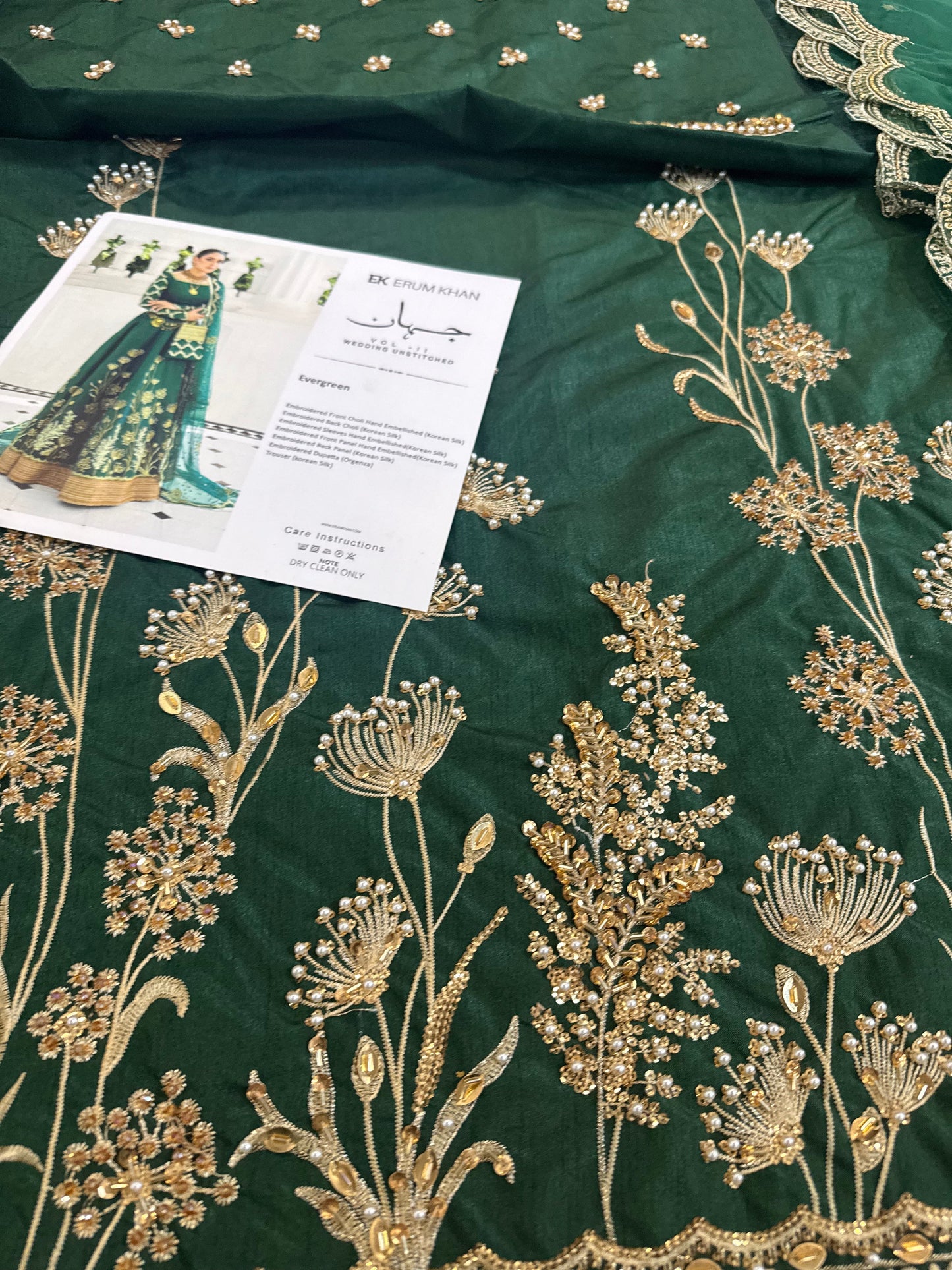 Erum khan green edition bridal chiffon