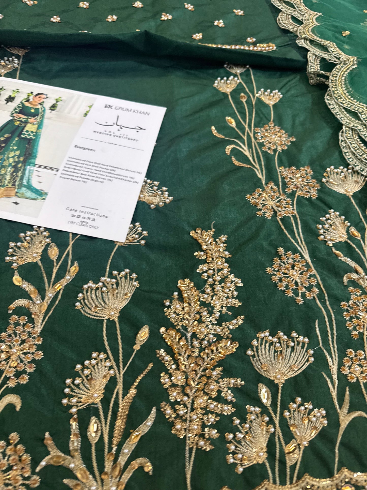Erum khan green edition bridal chiffon