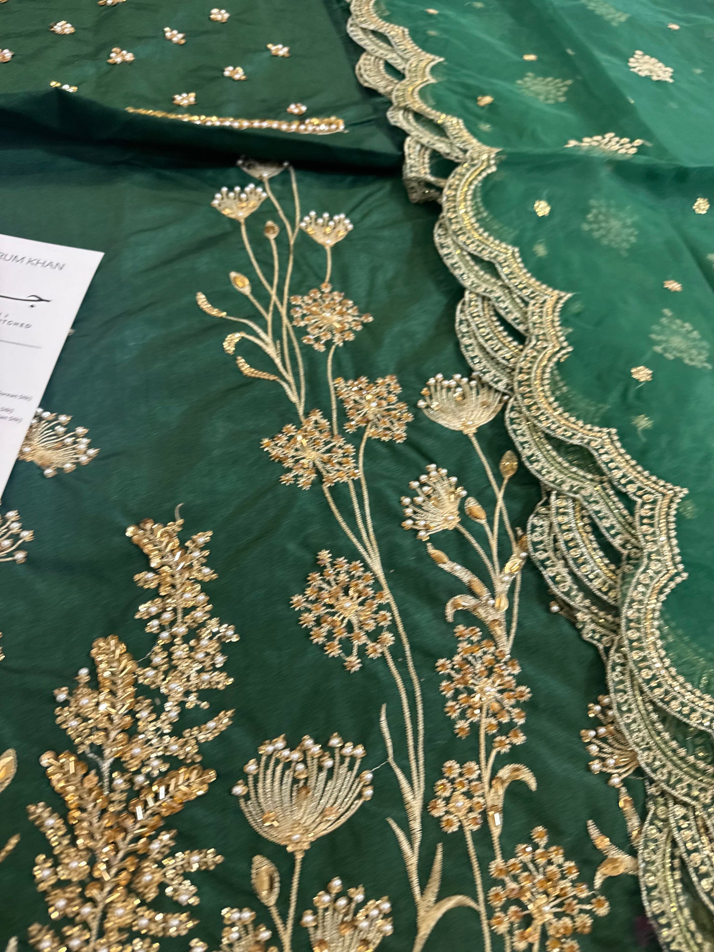 Erum khan green edition bridal chiffon