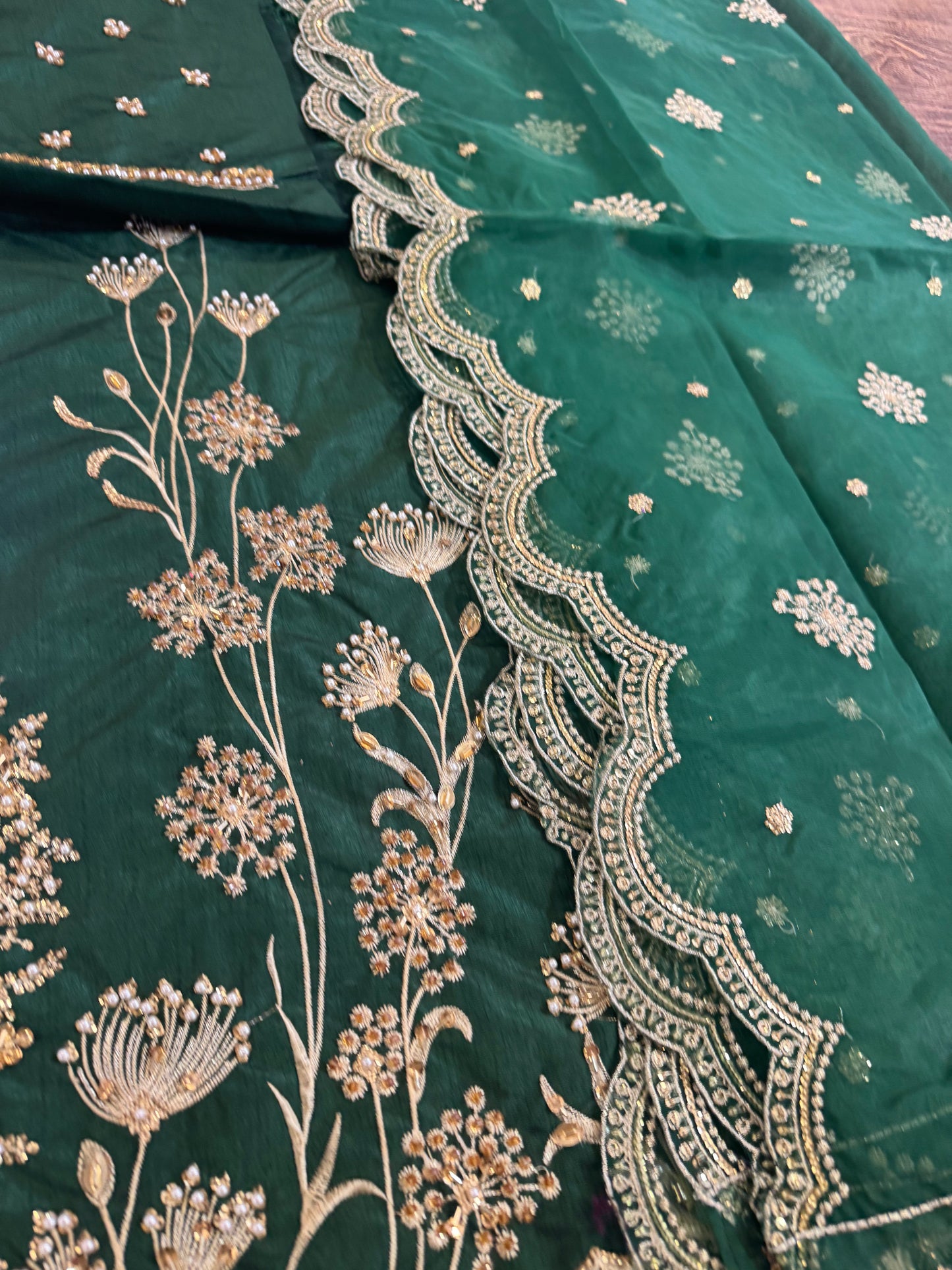 Erum khan green edition bridal chiffon