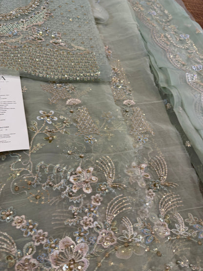 Faiza Saqlain mint wedding edition chiffon