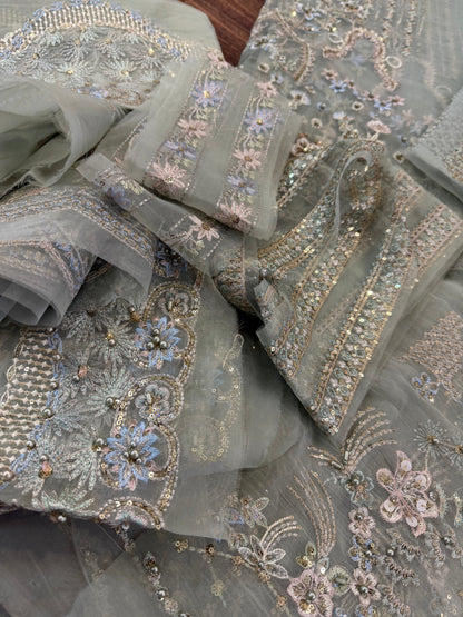 Faiza Saqlain mint wedding edition chiffon