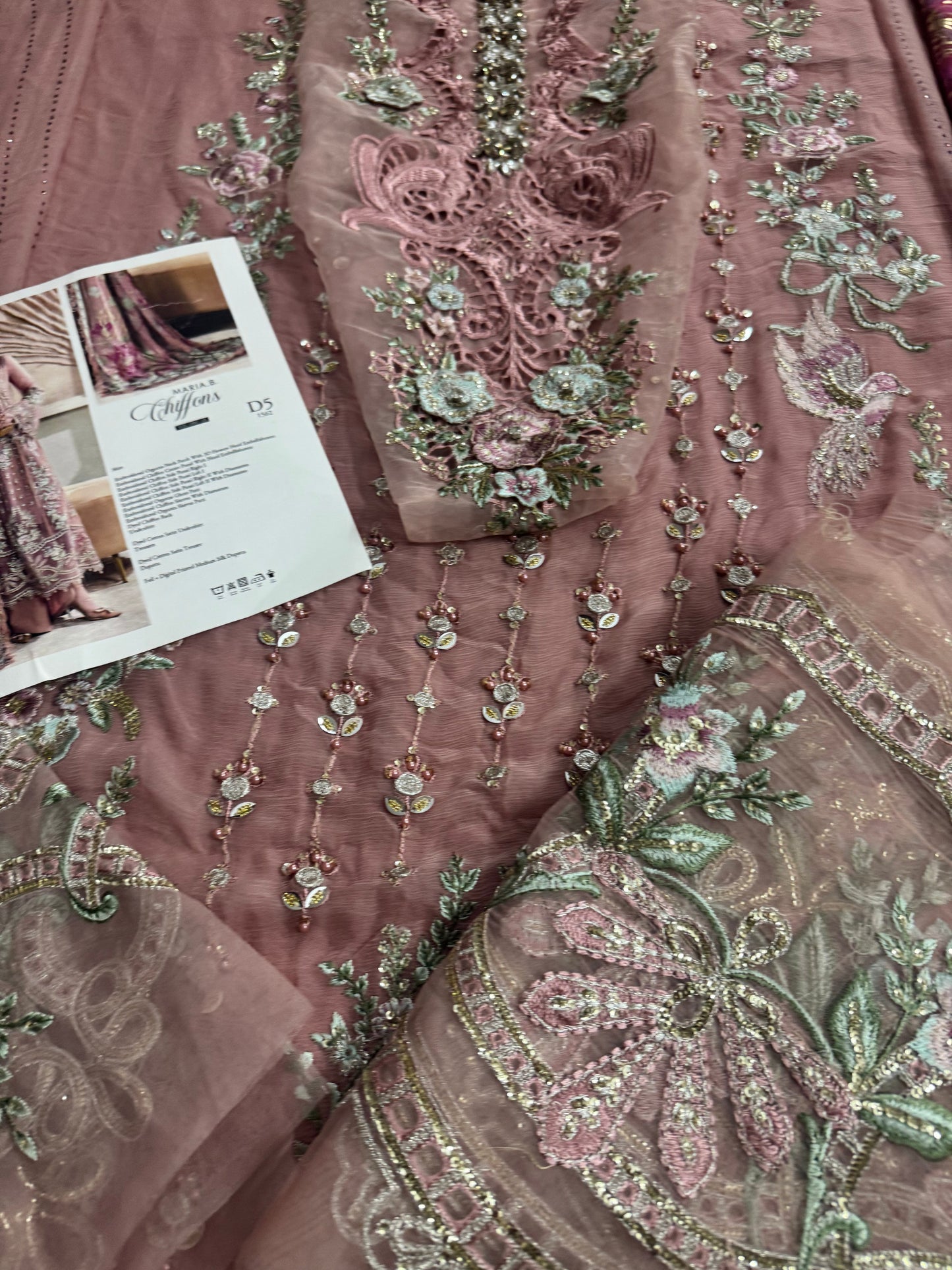 Maria B chiffon TeaPink
