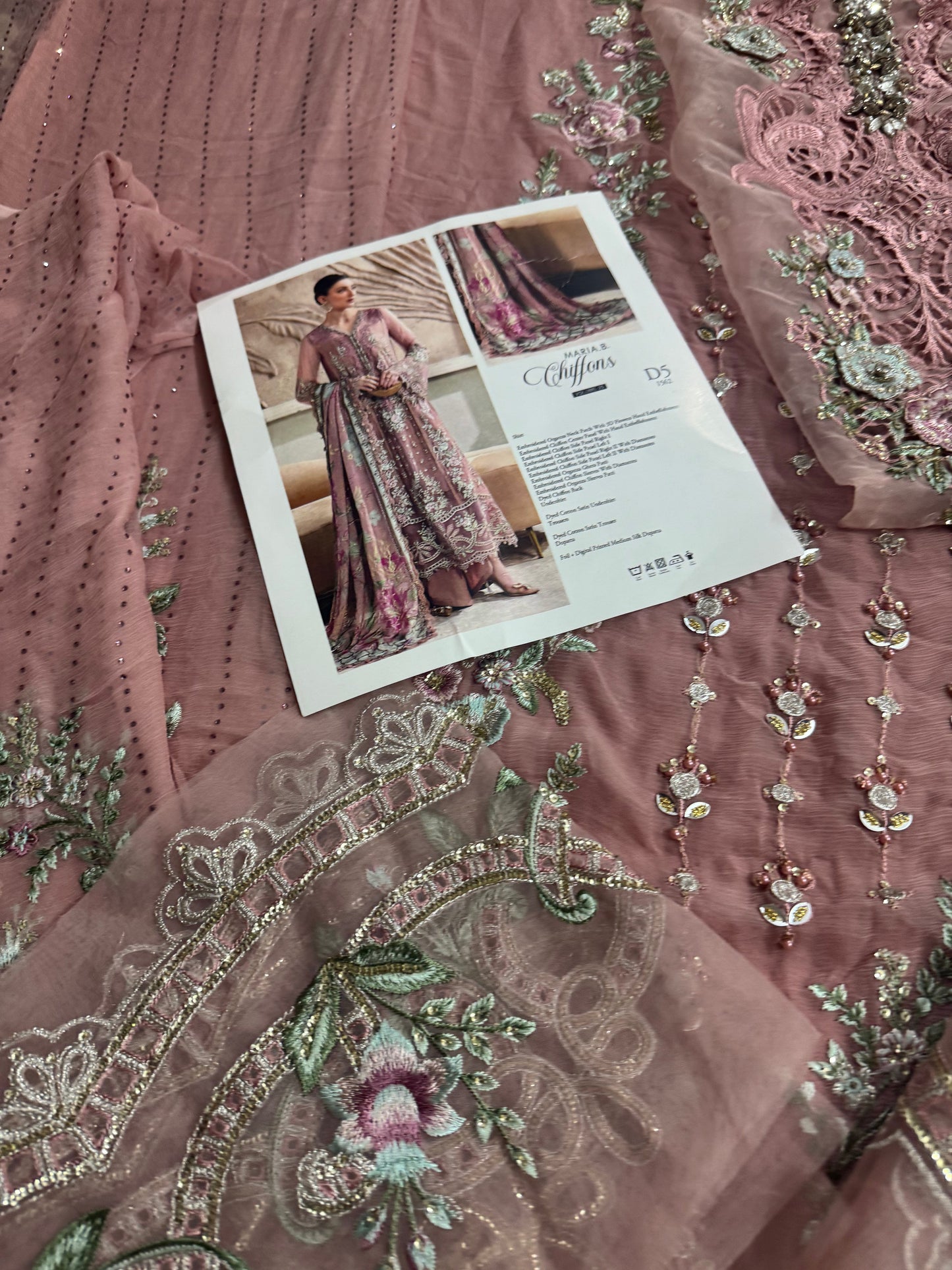 Maria B chiffon TeaPink