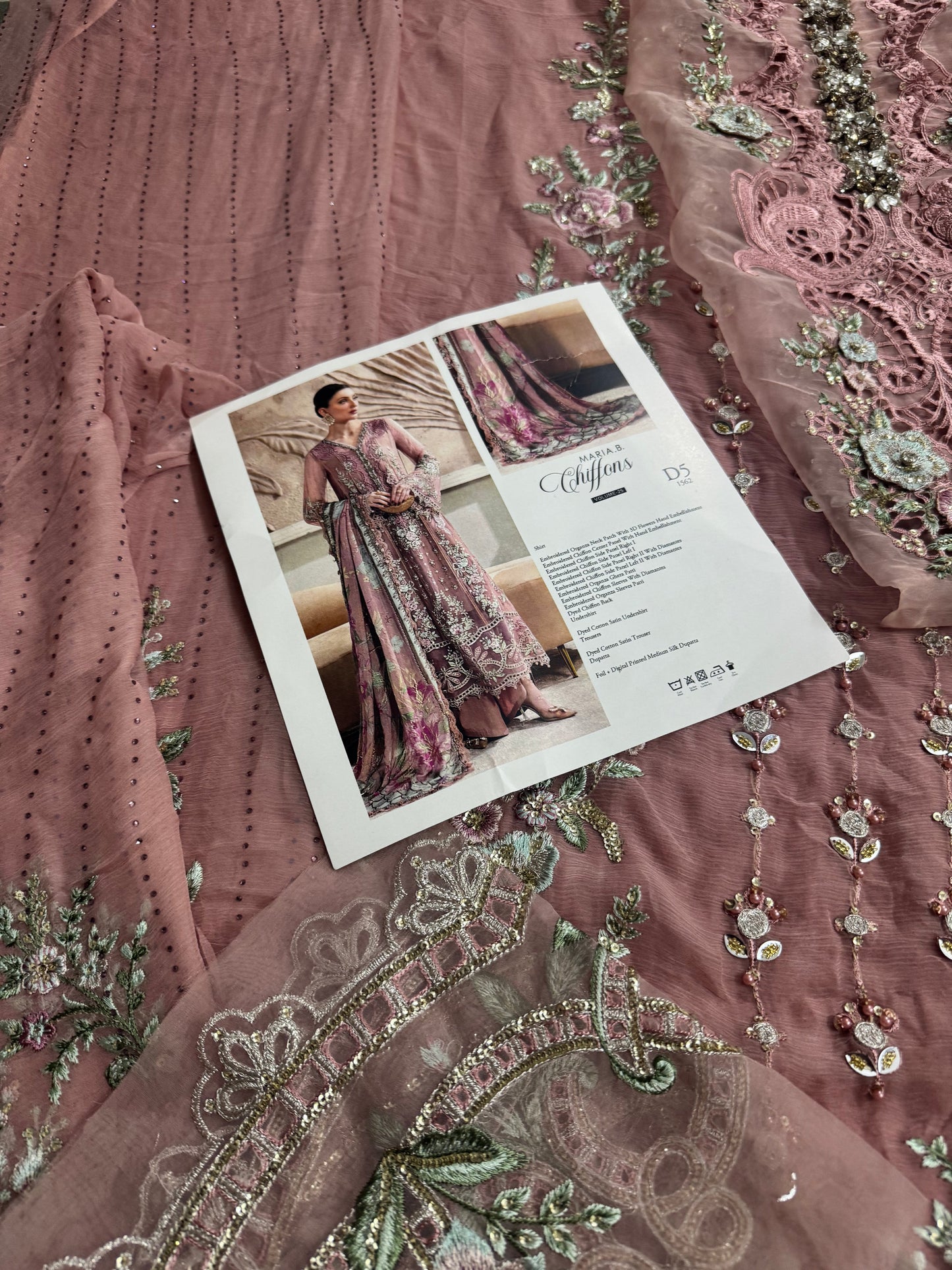 Maria B chiffon TeaPink