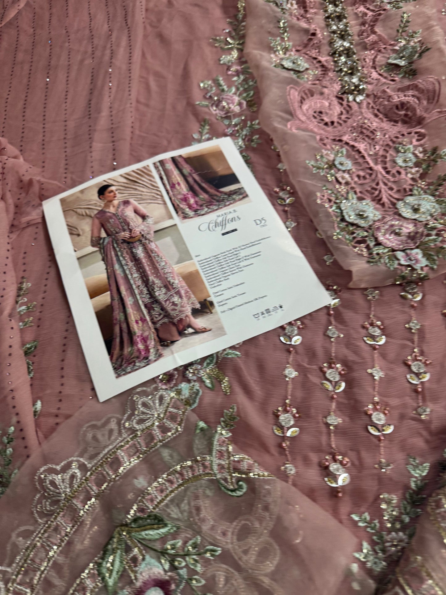 Maria B chiffon TeaPink