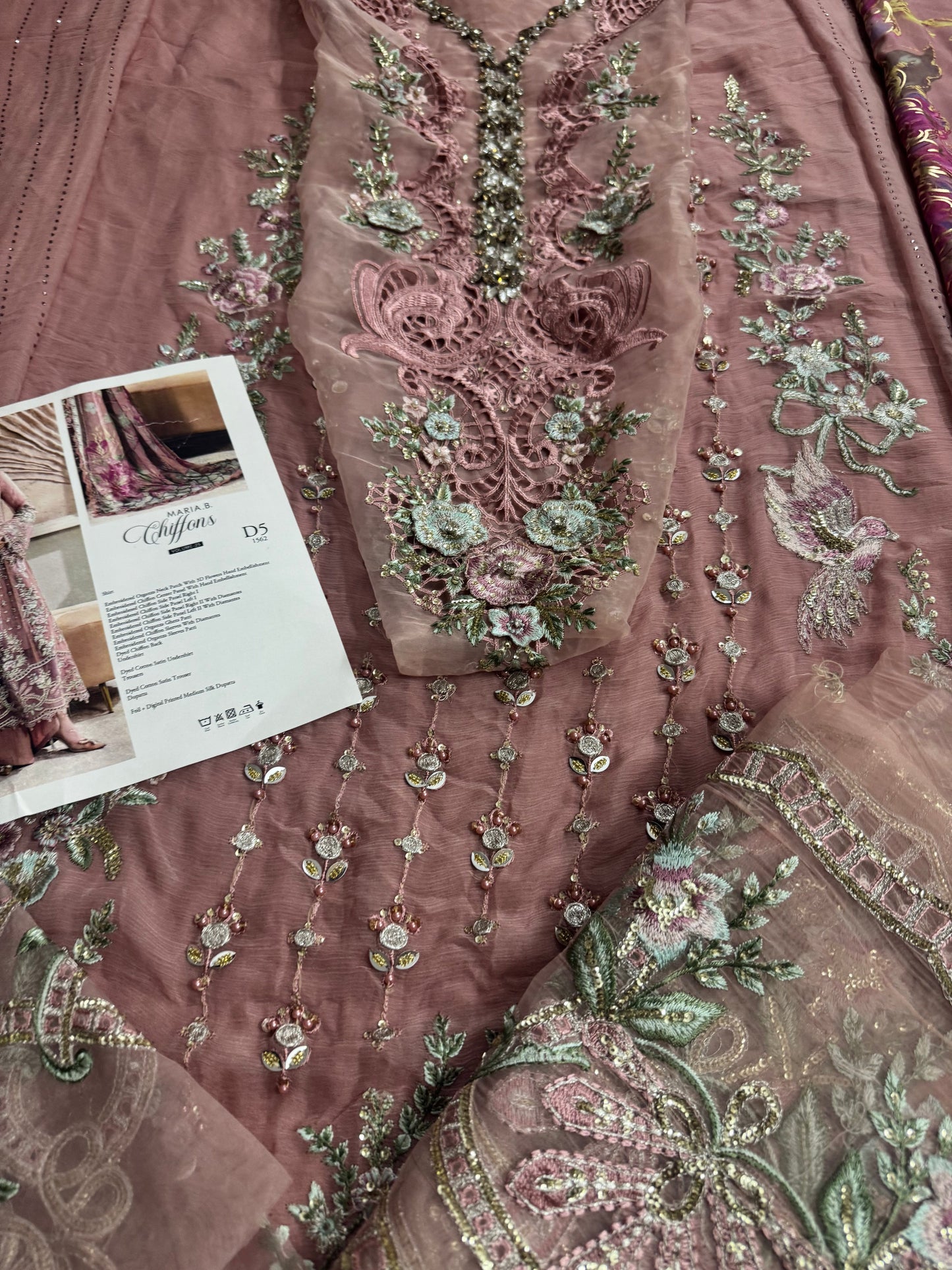 Maria B chiffon TeaPink