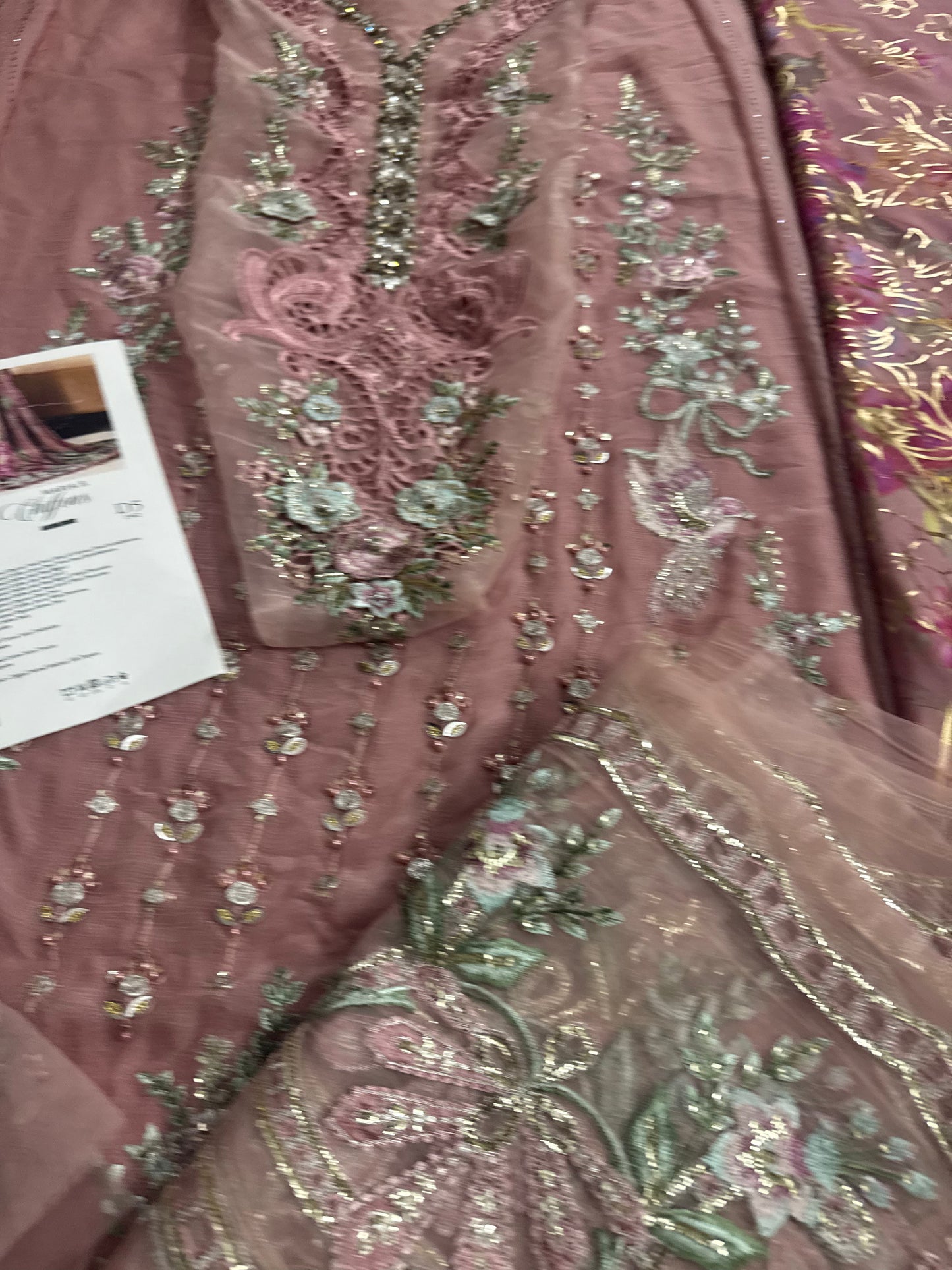 Maria B chiffon TeaPink
