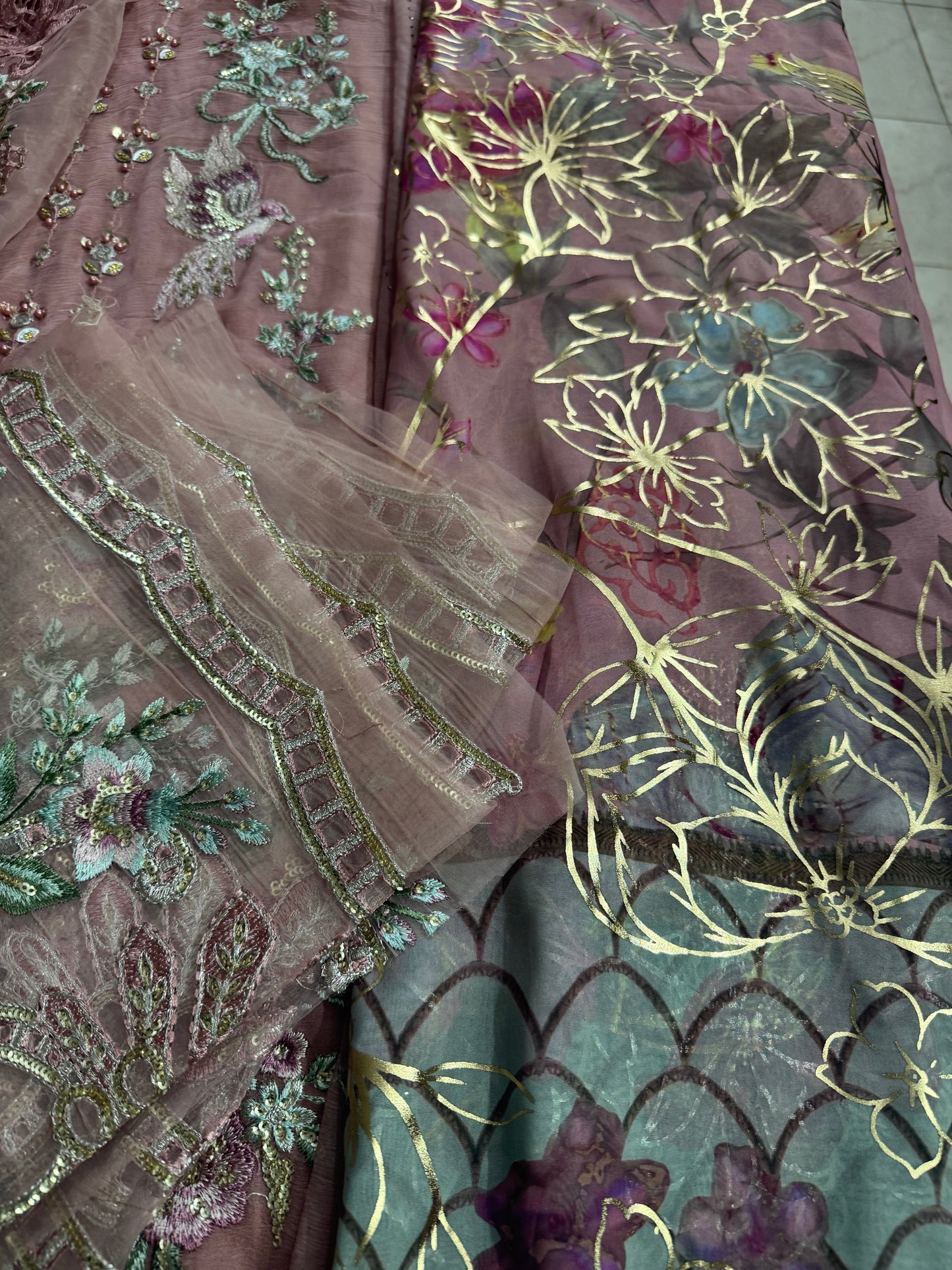 Maria B chiffon TeaPink