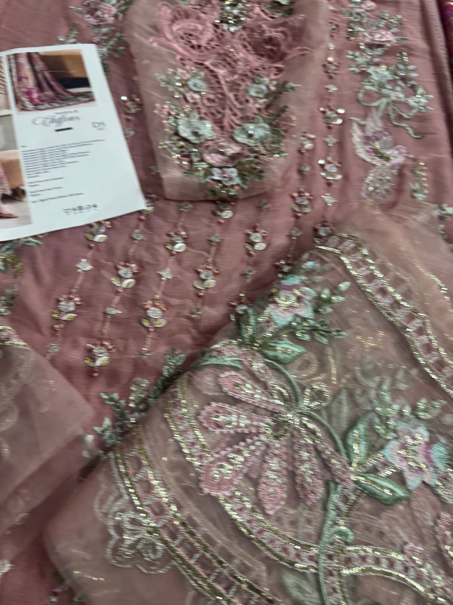 Maria B chiffon TeaPink