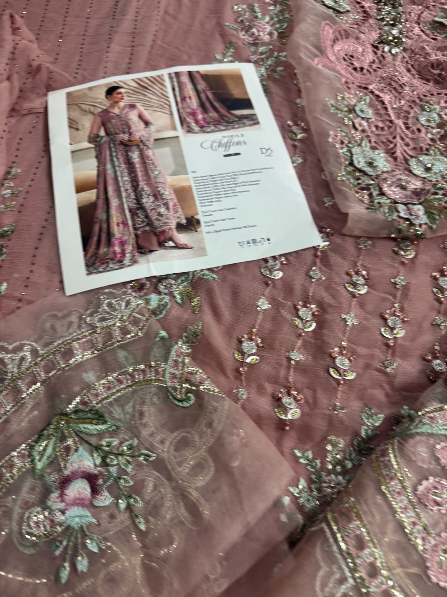 Maria B chiffon TeaPink
