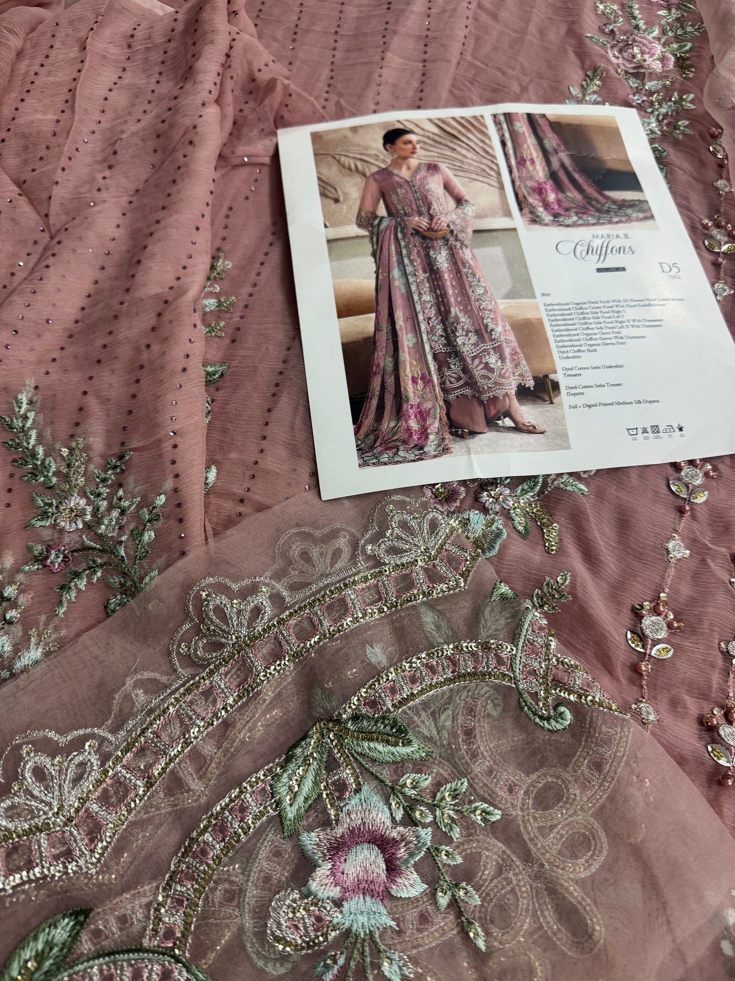 Maria B chiffon TeaPink