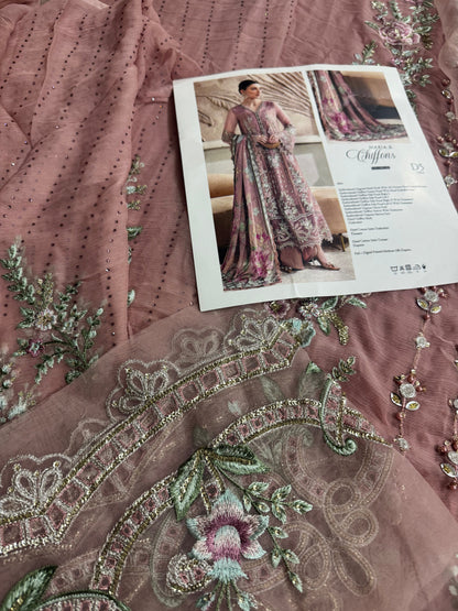 Maria B chiffon TeaPink