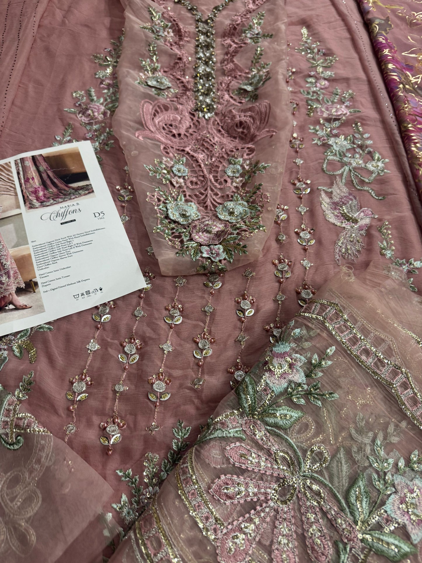Maria B chiffon TeaPink