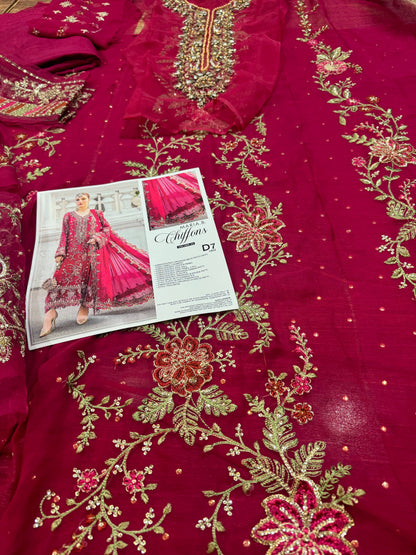 Maria b red chiffon collection