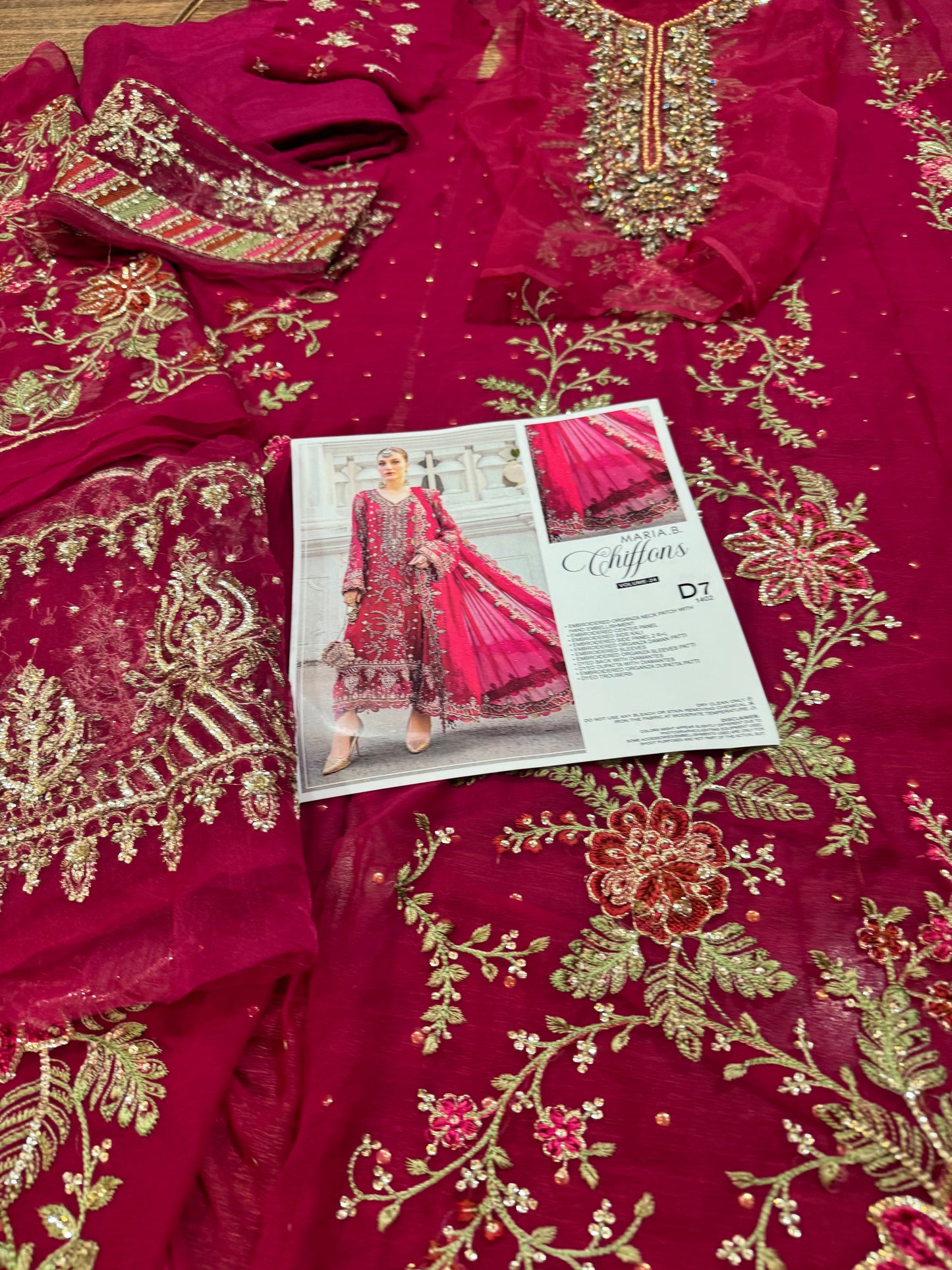 Maria b red chiffon collection
