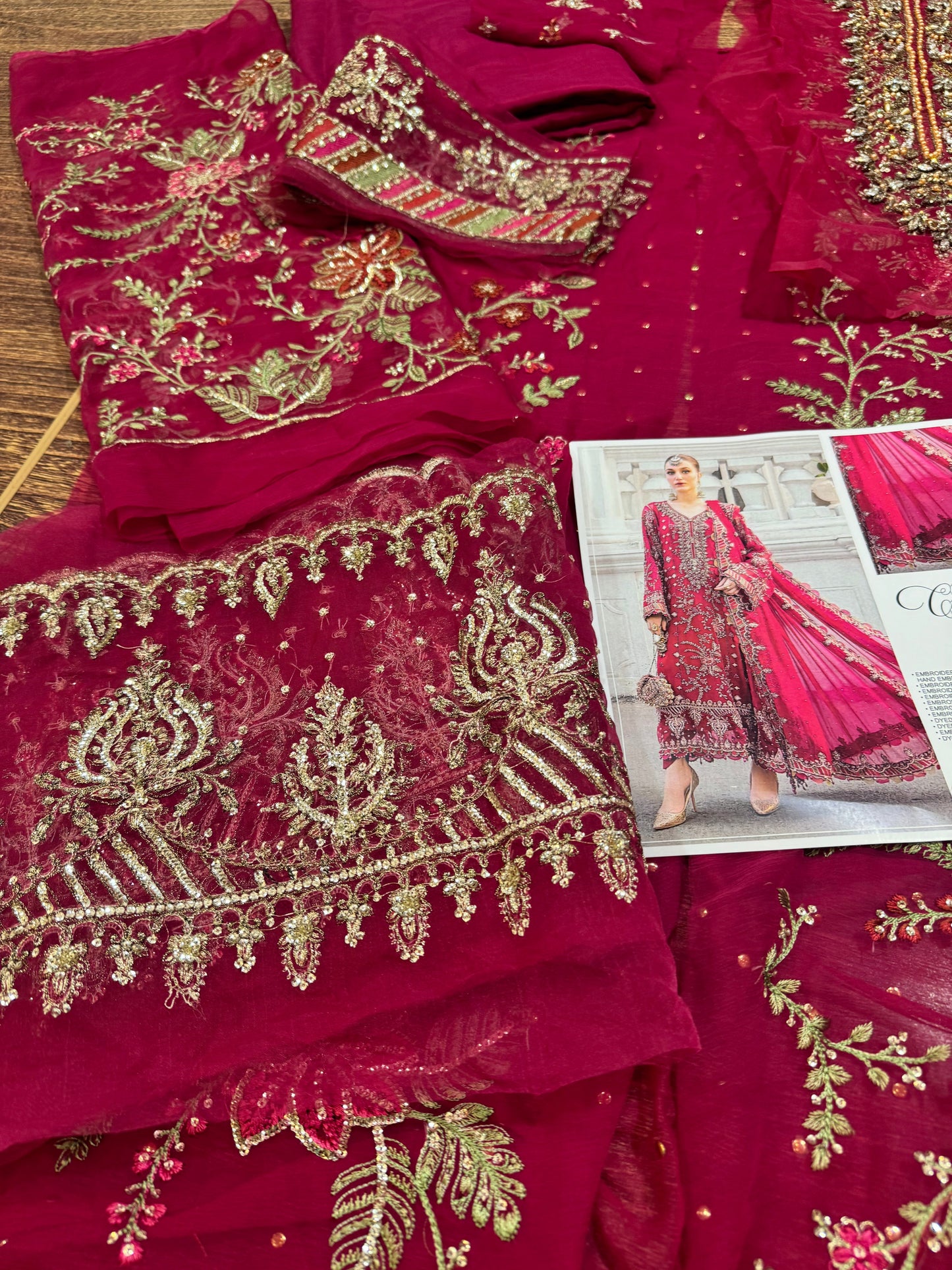 Maria b red chiffon collection