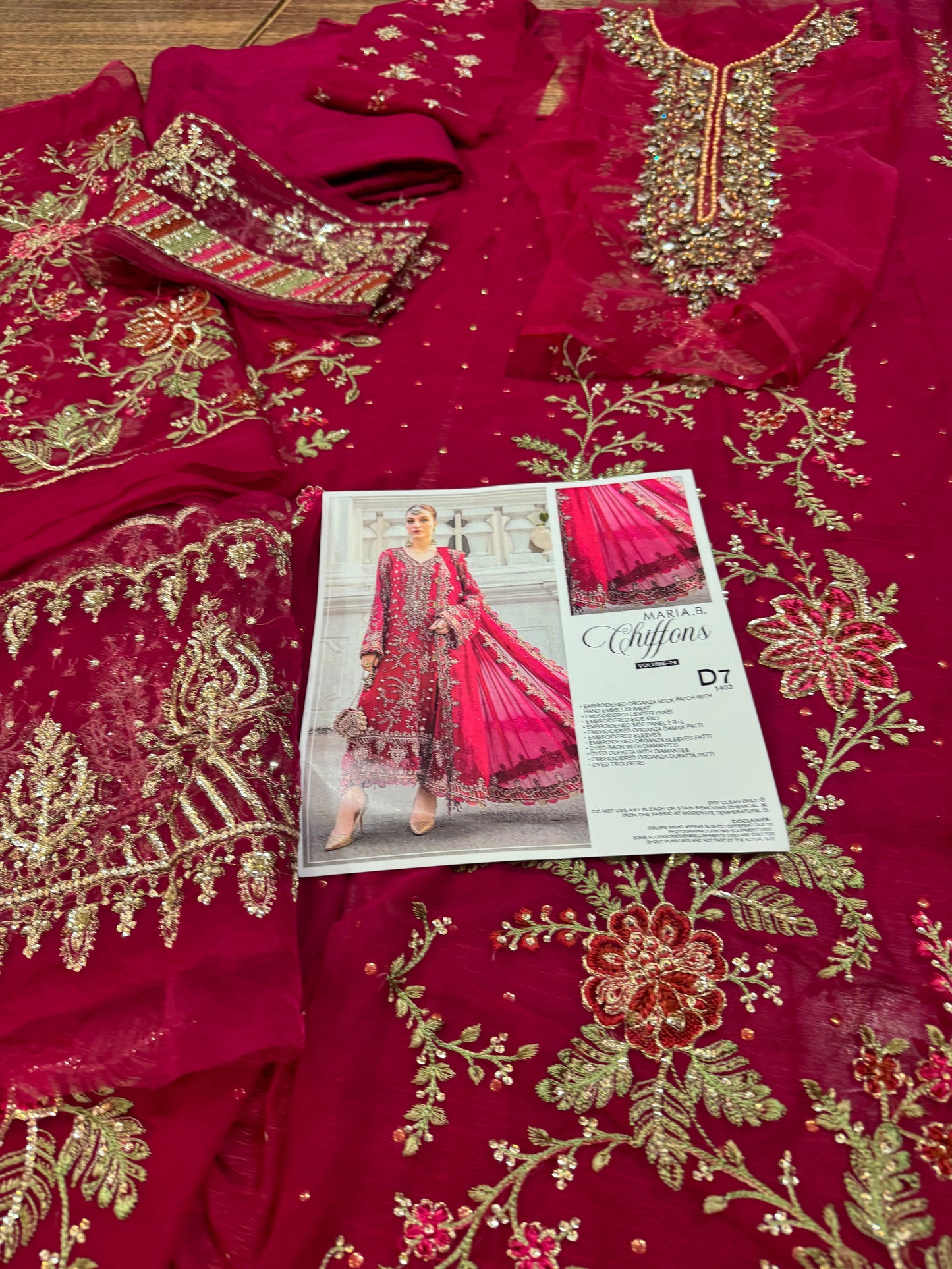 Maria b red chiffon collection