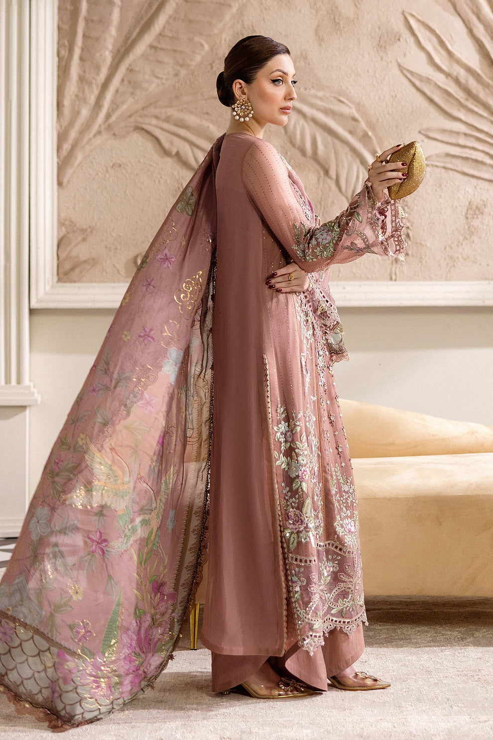 Maria B chiffon TeaPink