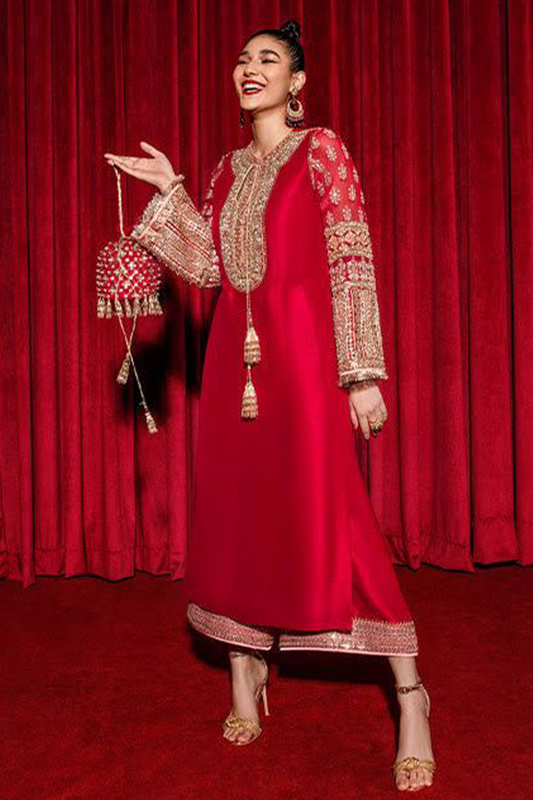 Hussain rehar red wedding edition