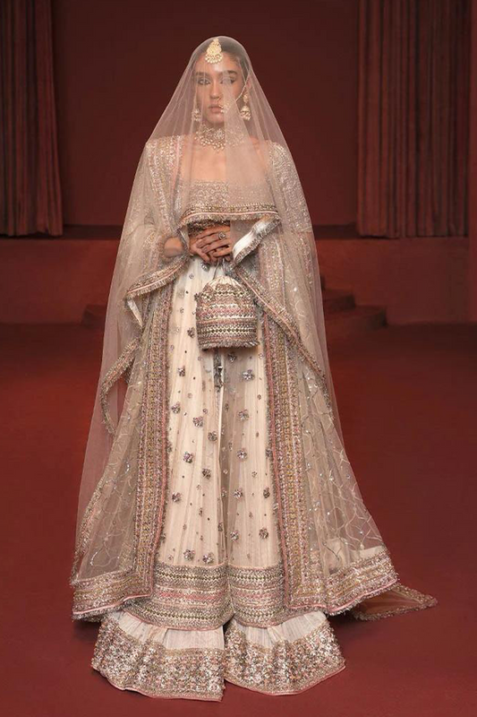 Hussain rehar ivory multi  wedding edition
